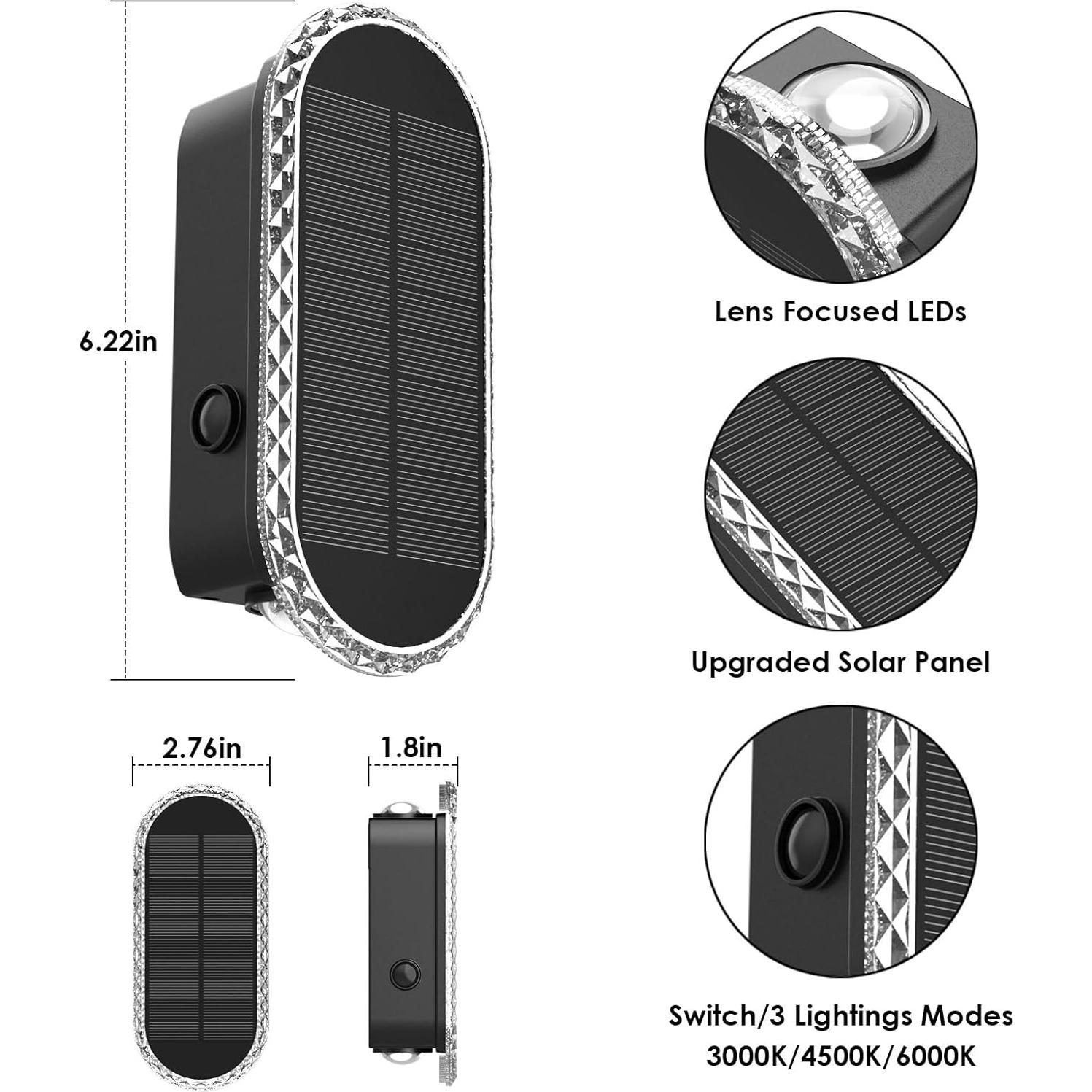 Luces Solares de Cerca LIANGLOME 8PK IP65 3 Modos 3000K-6000K