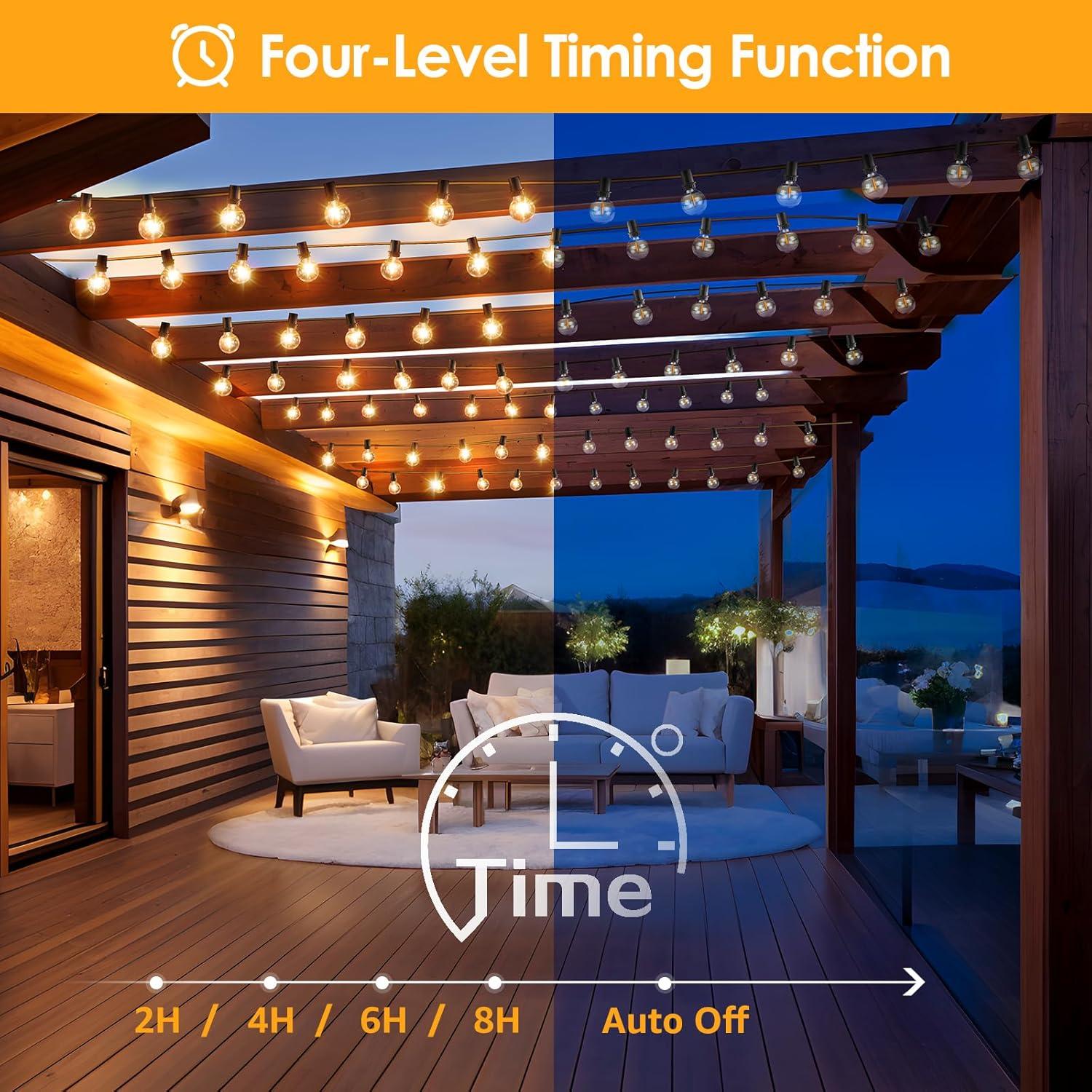 Luces de Cadena Solares Mlambert 48FT con Control Remoto 18 Bombillas