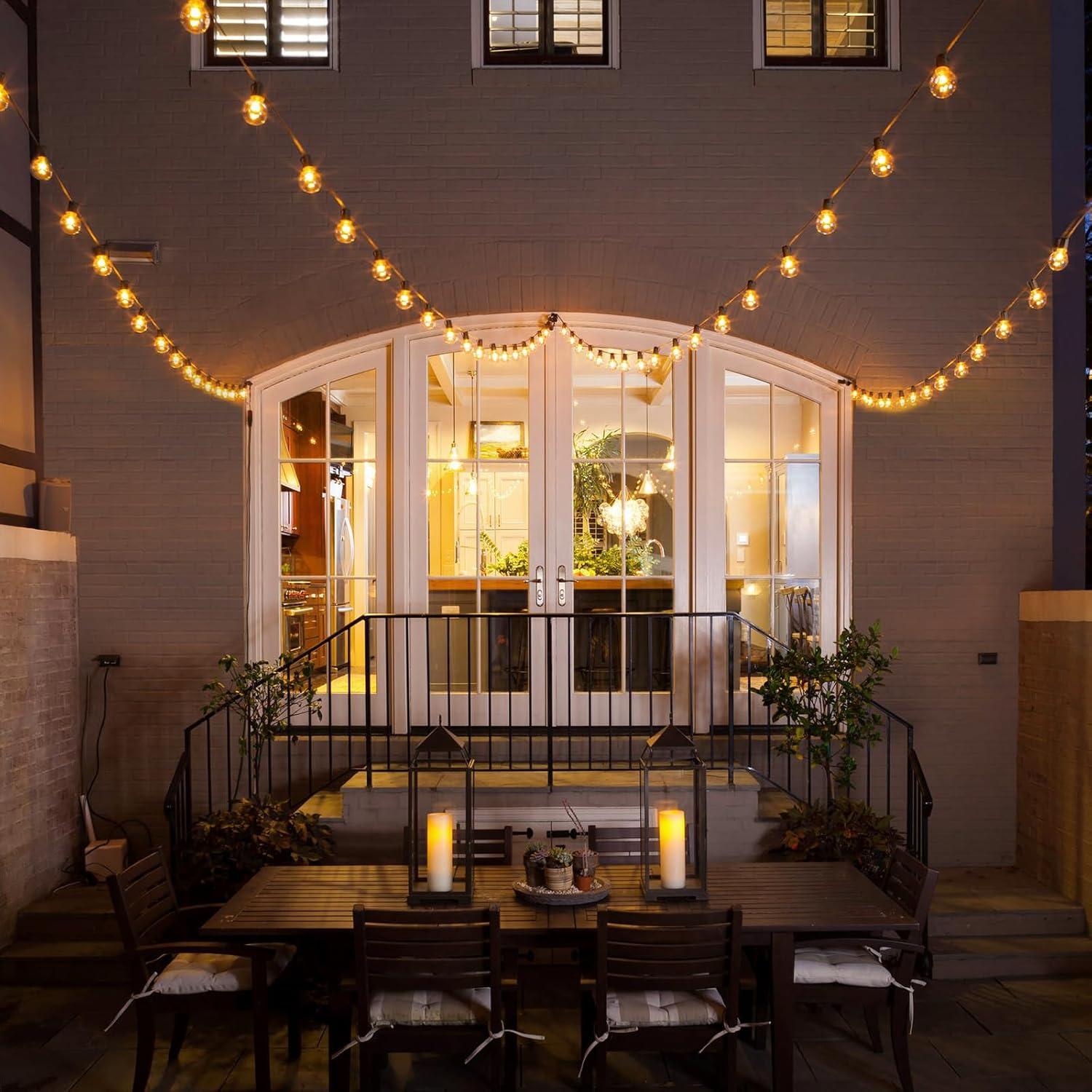 Luces de Cadena Solares Mlambert 48FT con Control Remoto 18 Bombillas