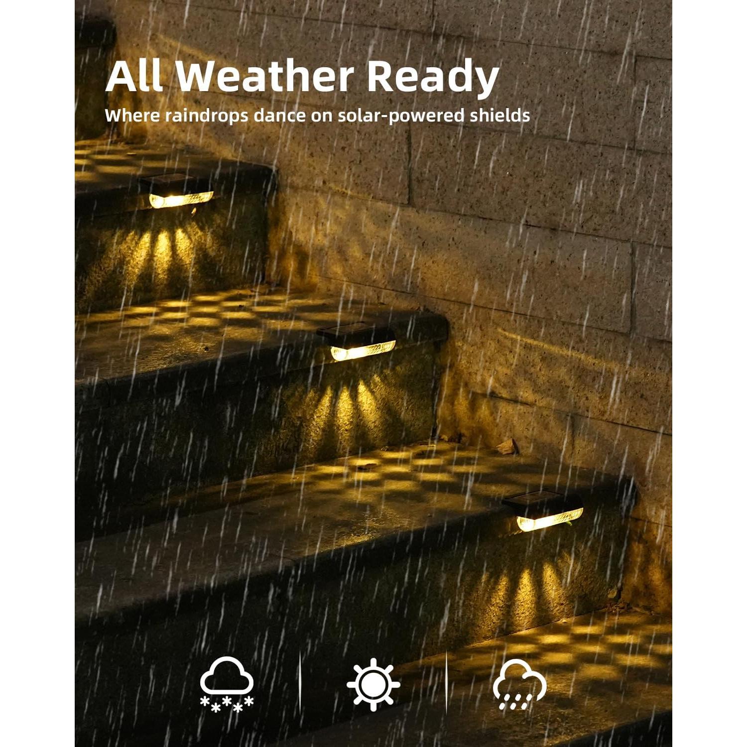 Paquete de 16 Luces Solares para Escalera Herzila 3000K