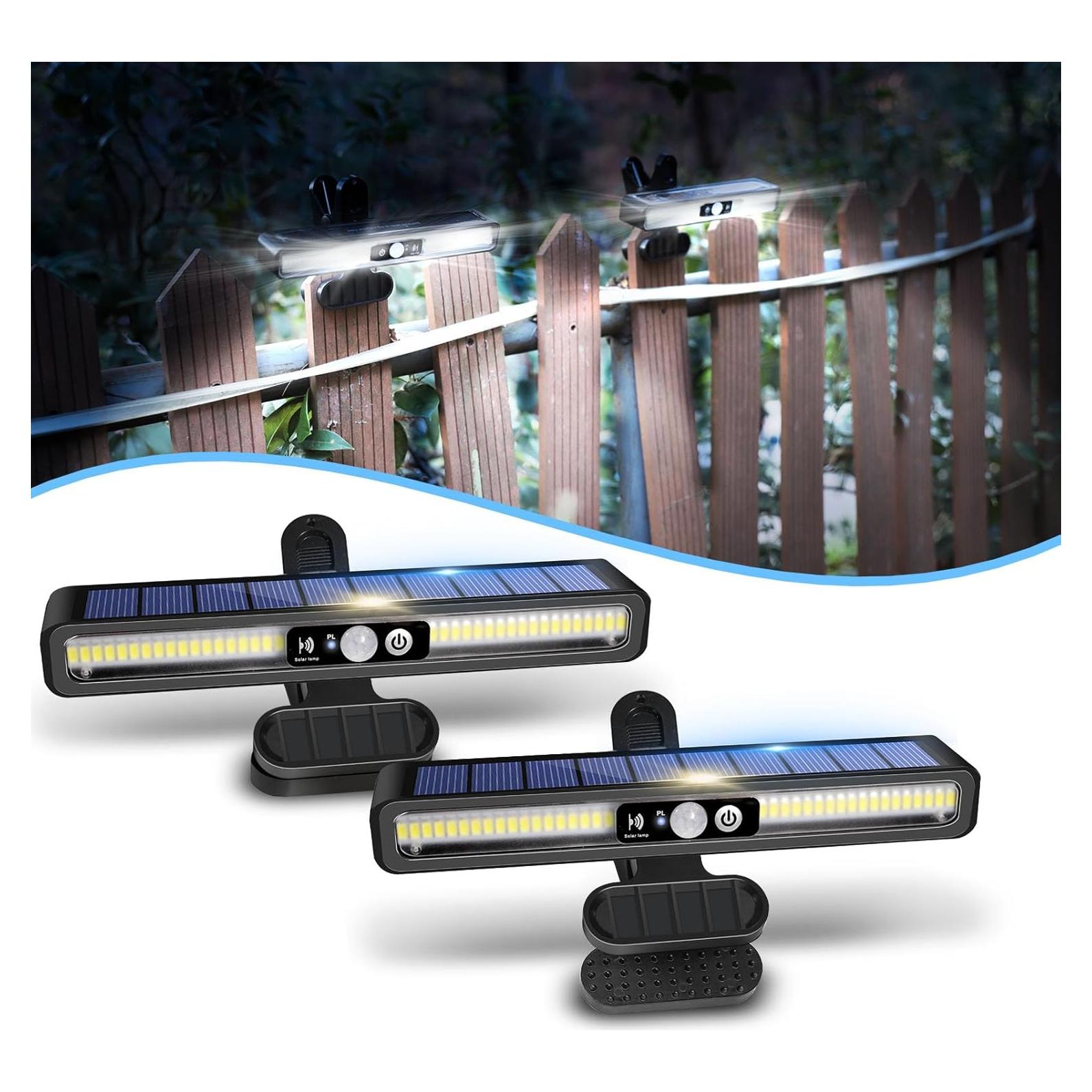 Luces Solares Clip On para Exterior 36 LEDs 6000K - Paquete de 2