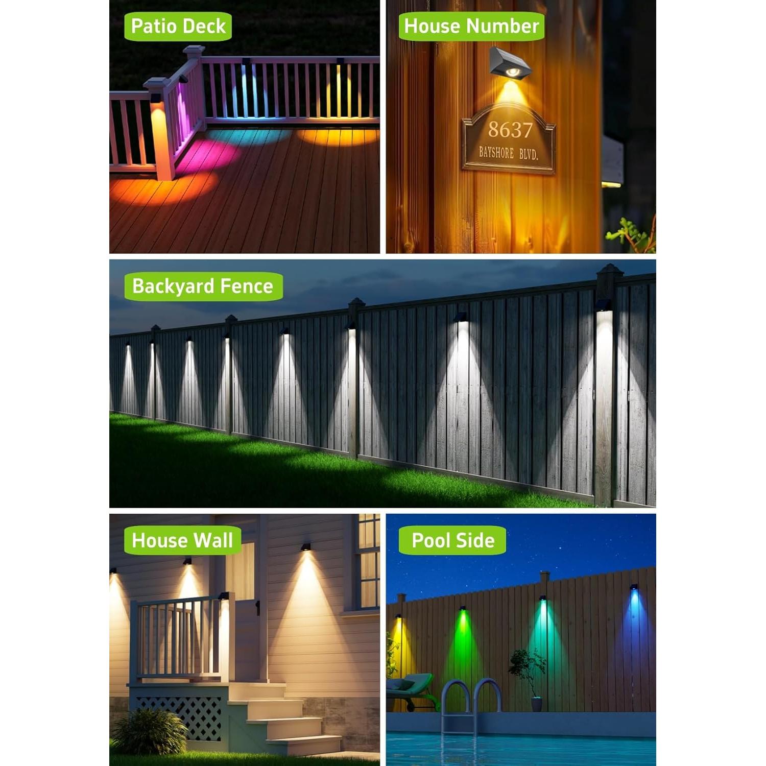 Luces Solares de Cerca SenLuKit 8 Piezas LED IP65 7 Modos