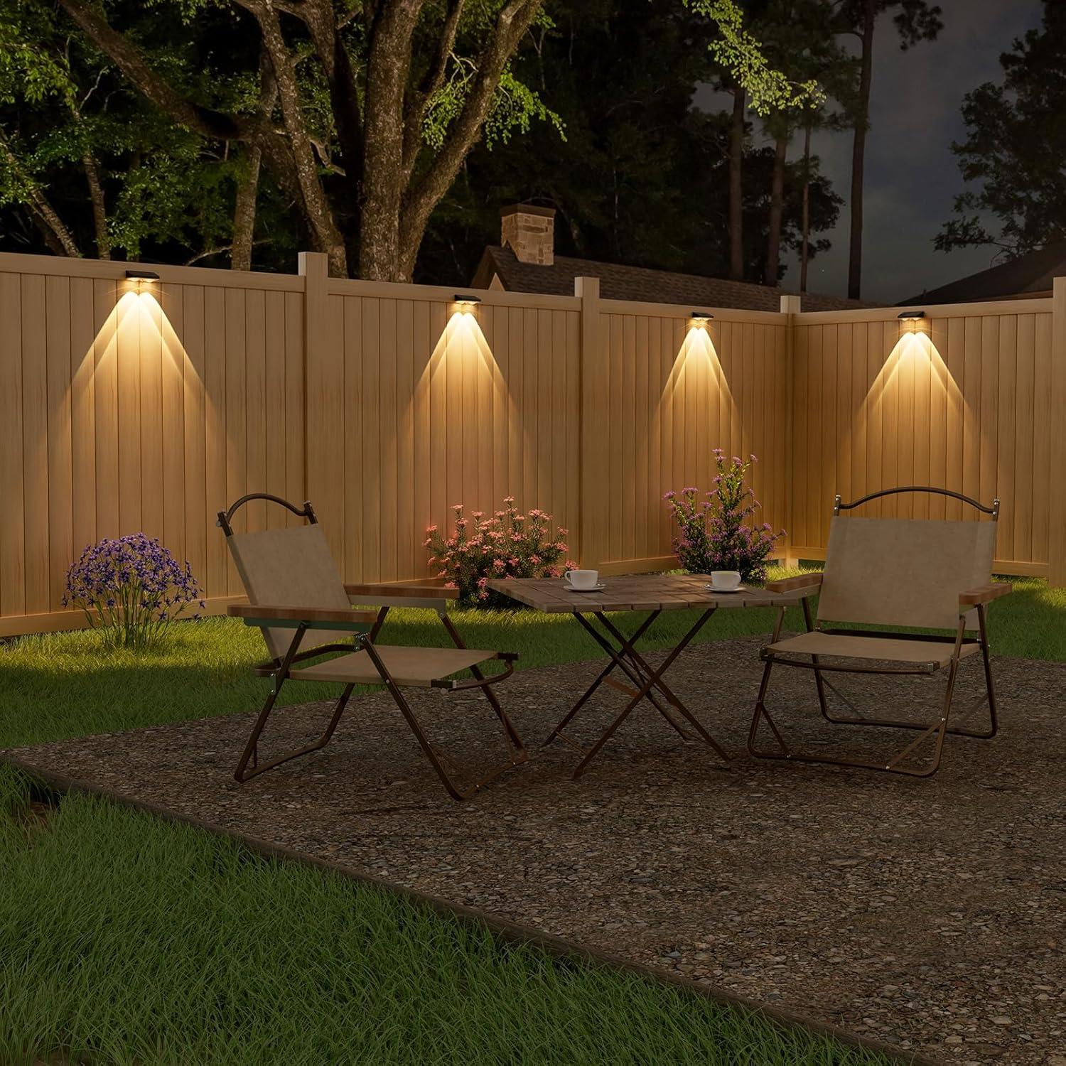 Luces Solares NIORSUN para Cercas, Paquete de 12, IP65