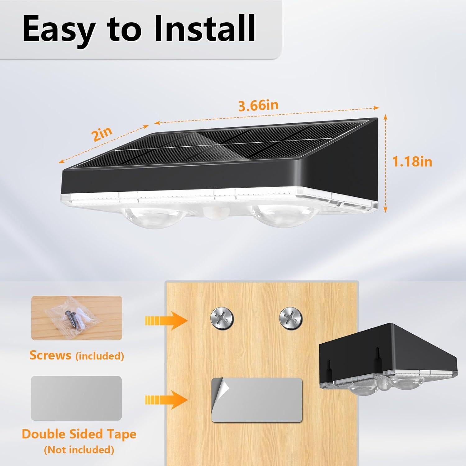 Luces Solares NIORSUN para Cercas, Paquete de 12, IP65