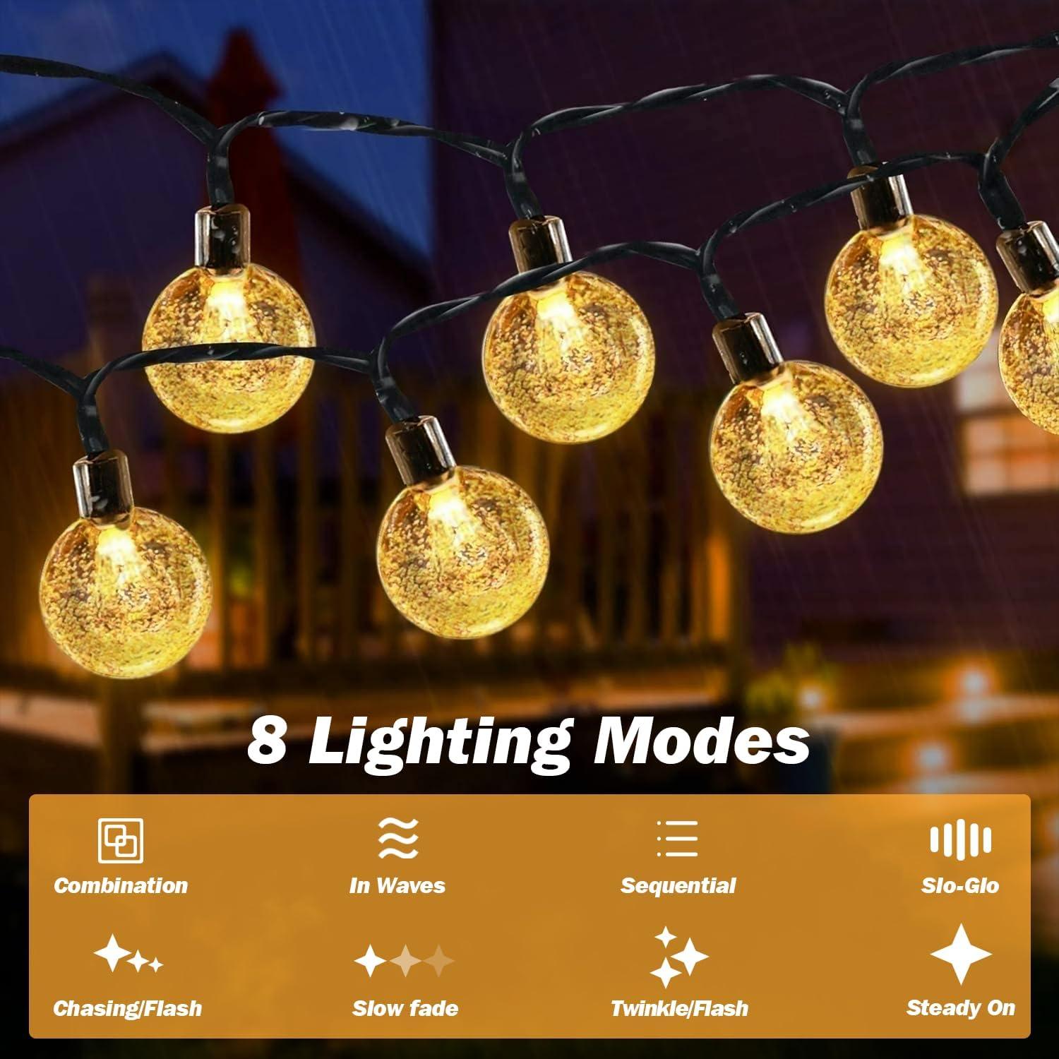 Luces Solares de Cadena USOKYO 120 LED 22m Impermeables