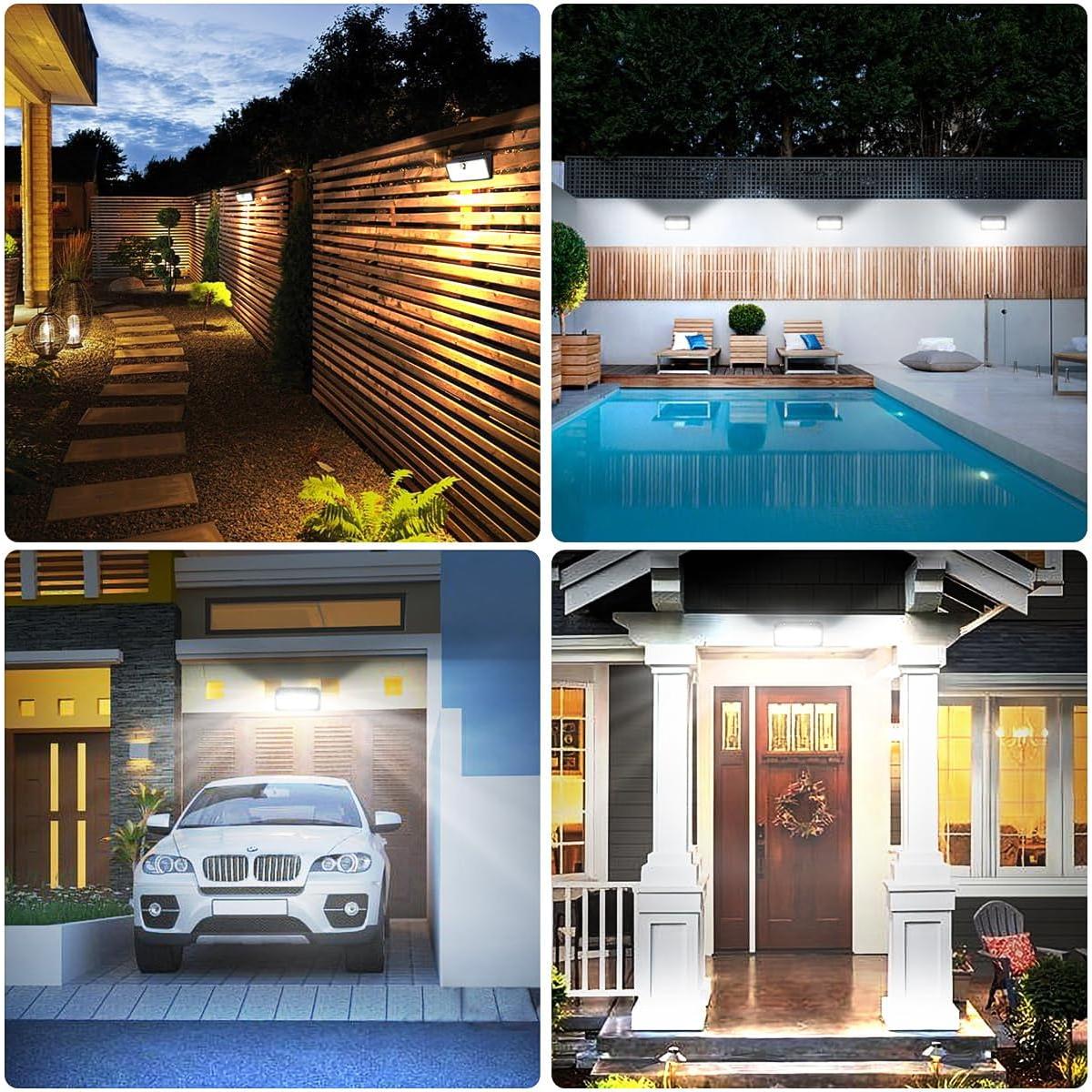 Luces Solares Exteriores APILAB 418 LED 3000LM 2 Paquete