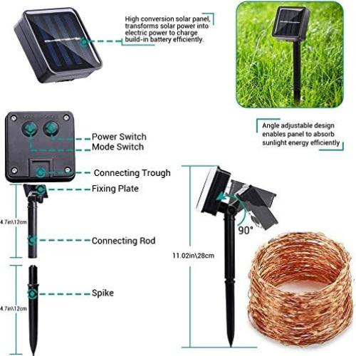 Luces de Cuerda Solares Lomotech 20m 200LED Impermeables