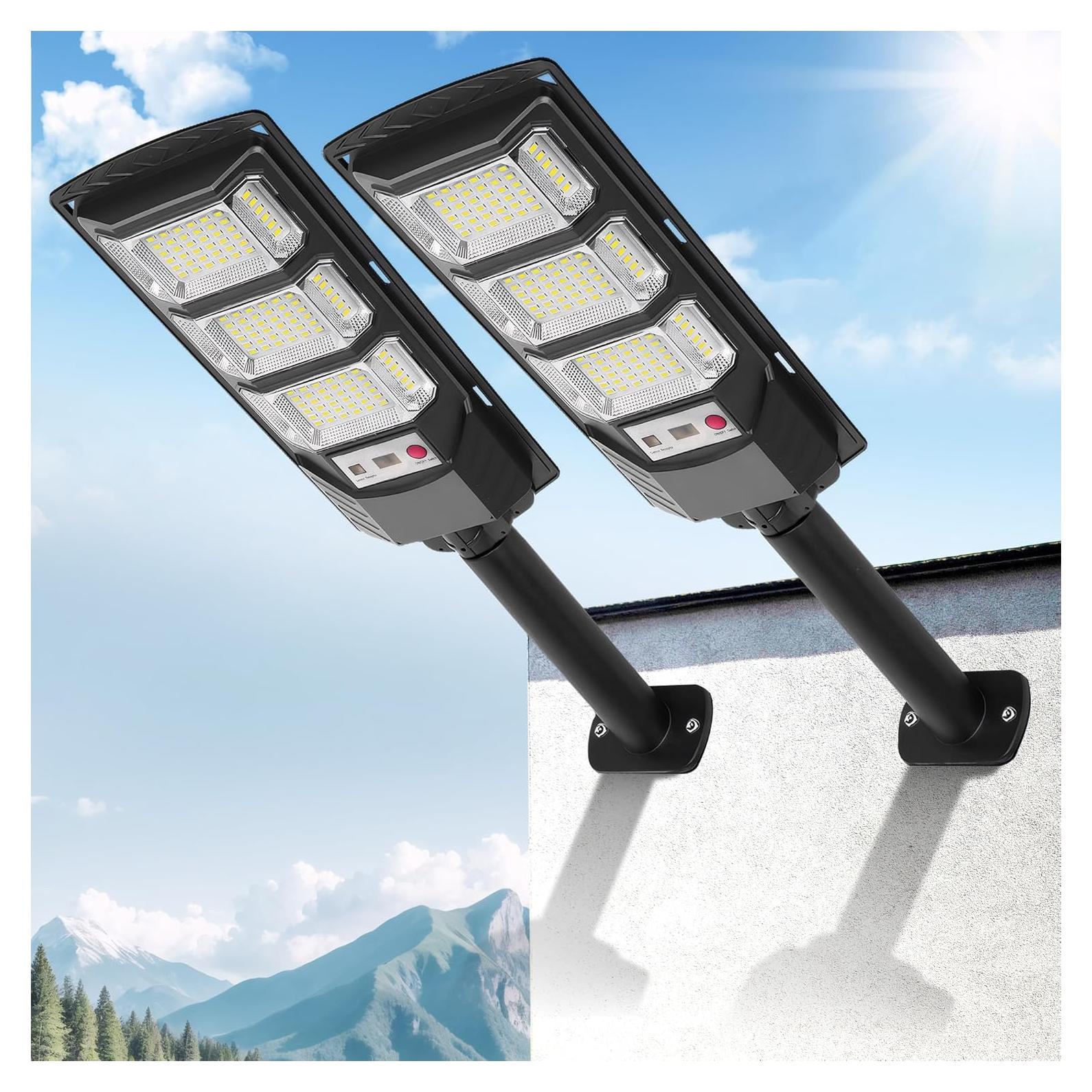 Luces Solares Exteriores FOWSEEK 2 Paquete 6500K con Sensor