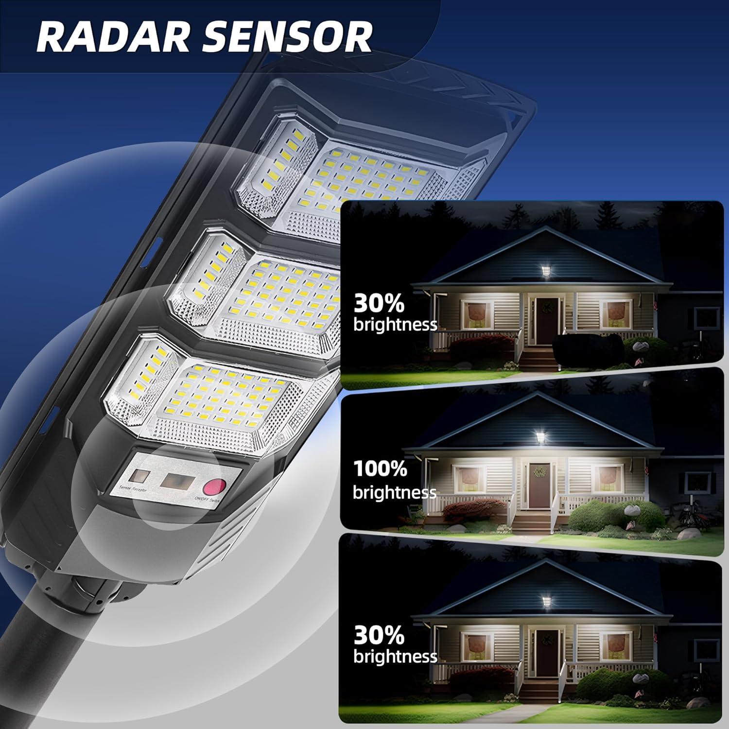 Luces Solares Exteriores FOWSEEK 2 Paquete 6500K con Sensor