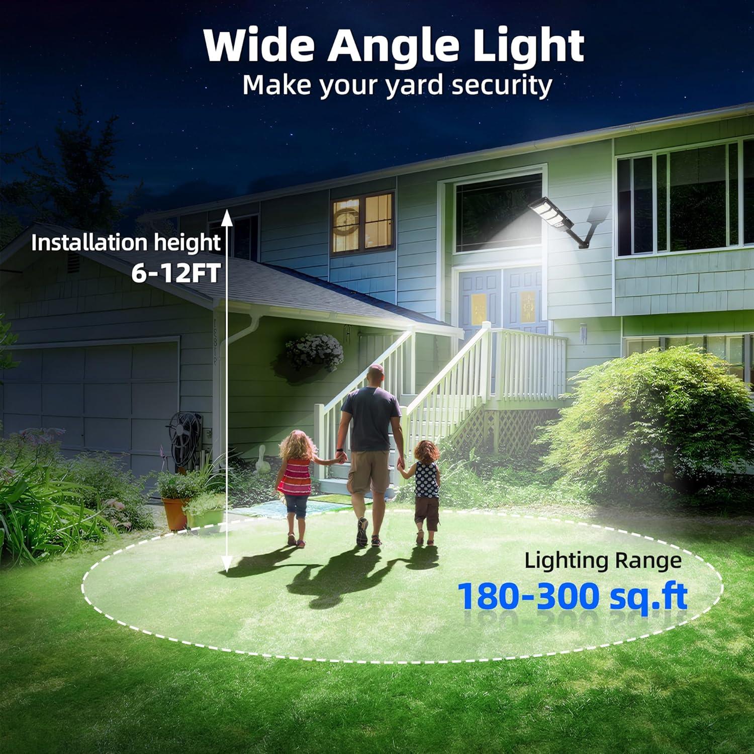 Luces Solares Exteriores FOWSEEK 2 Paquete 6500K con Sensor