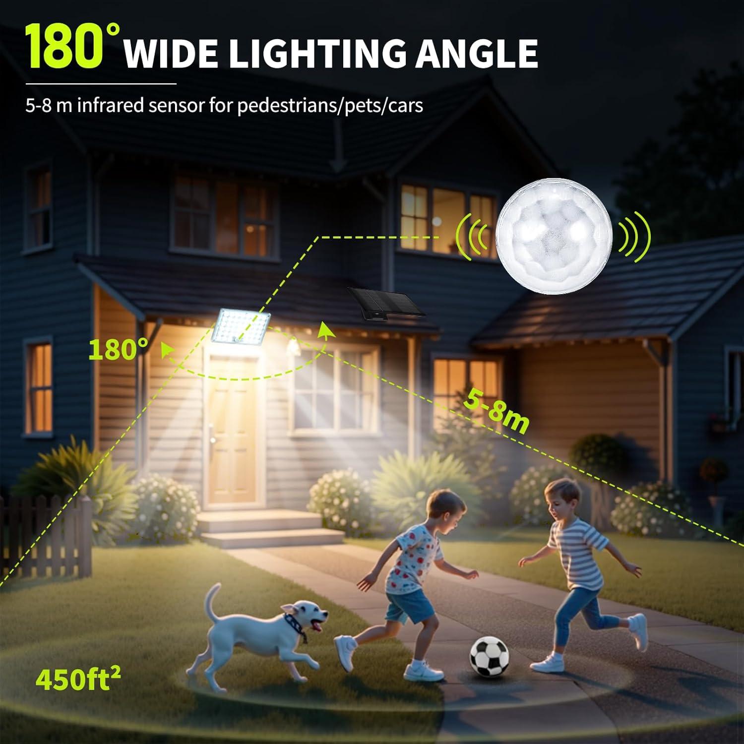 Paquete de 2 Luces Solares de Movimiento LUMLLSAJI 184 LED