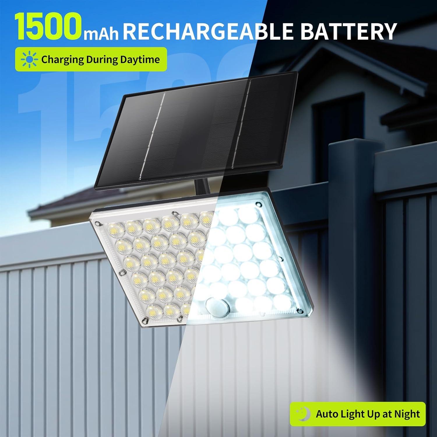 Paquete de 2 Luces Solares de Movimiento LUMLLSAJI 184 LED