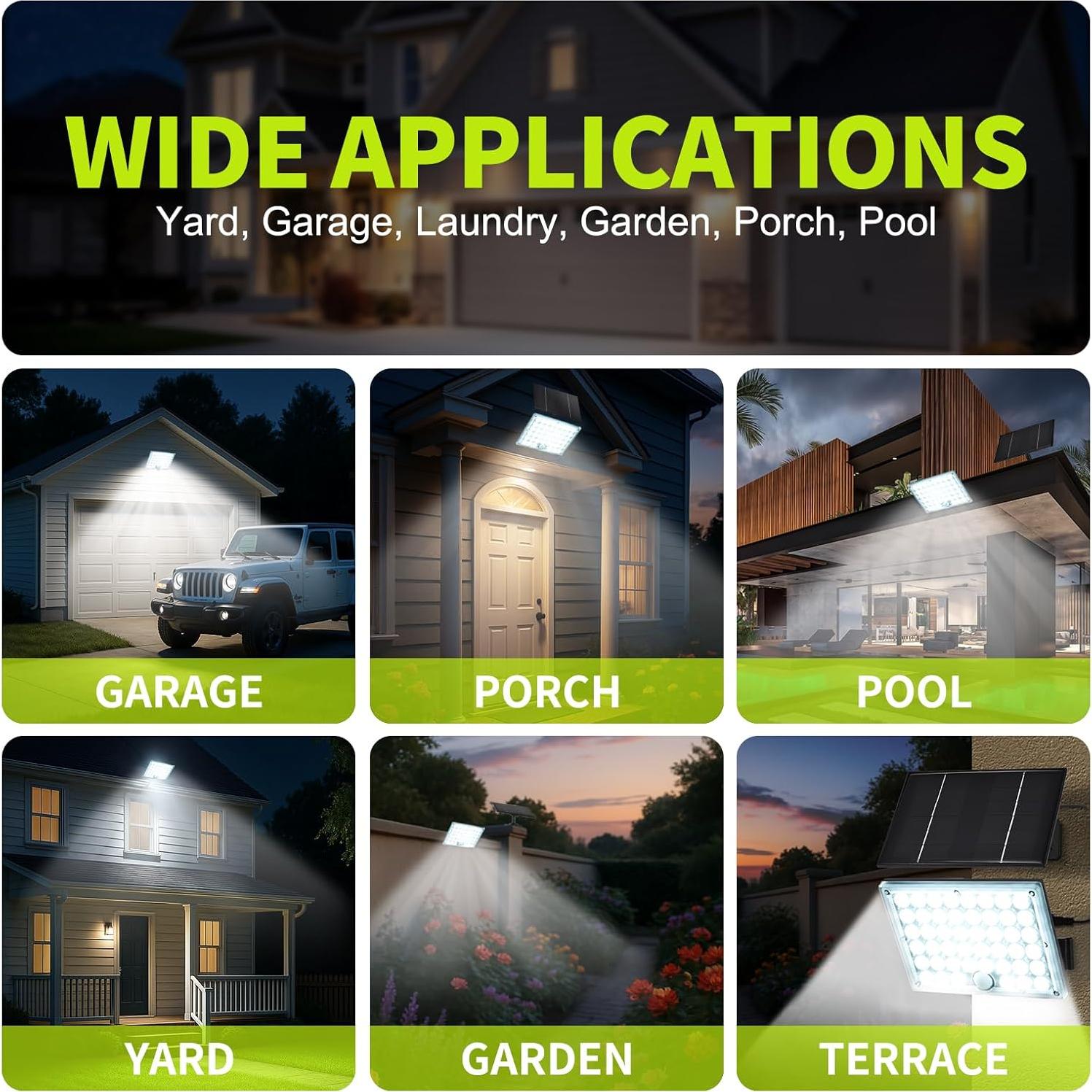 Paquete de 2 Luces Solares de Movimiento LUMLLSAJI 184 LED