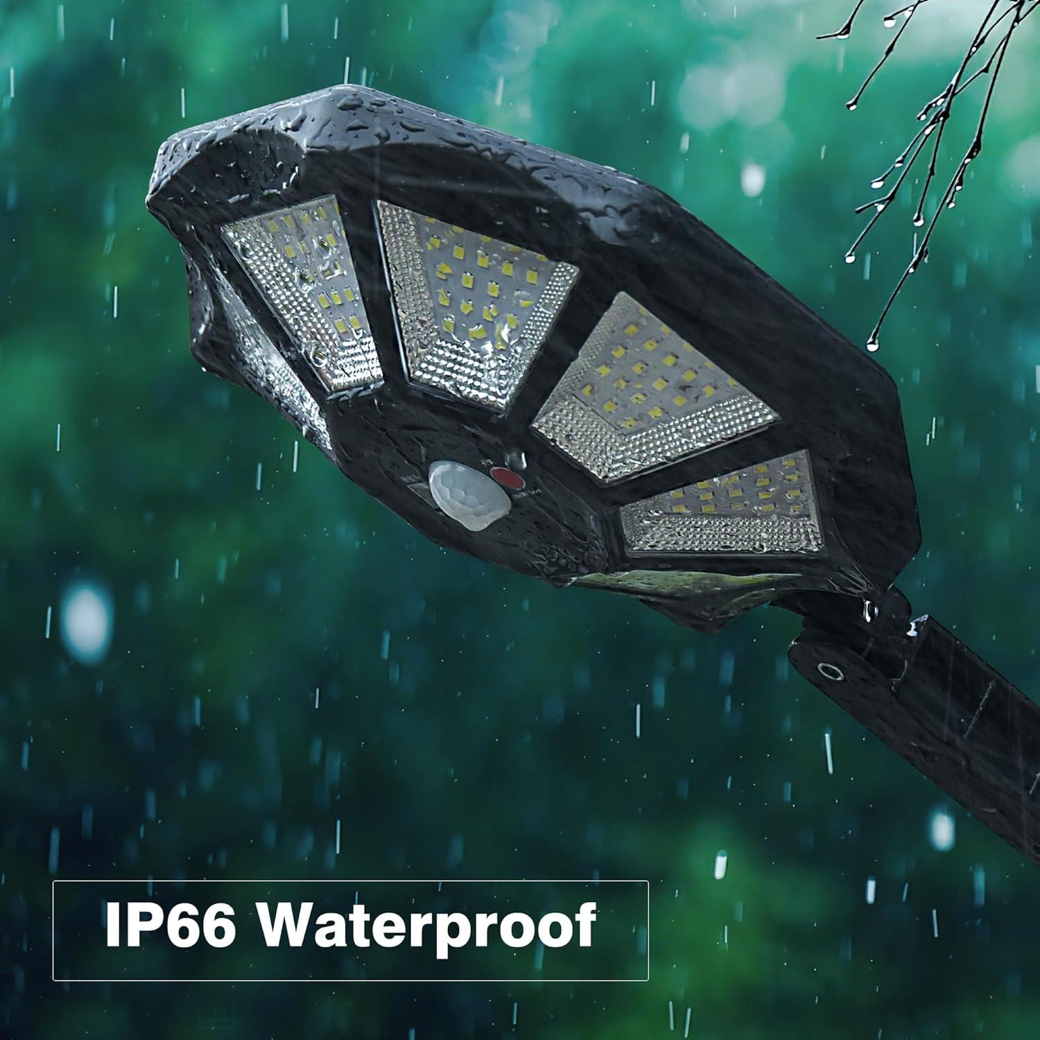 Luces Solares Exteriores OKPRO 168LED 6500K IP66 2 Piezas