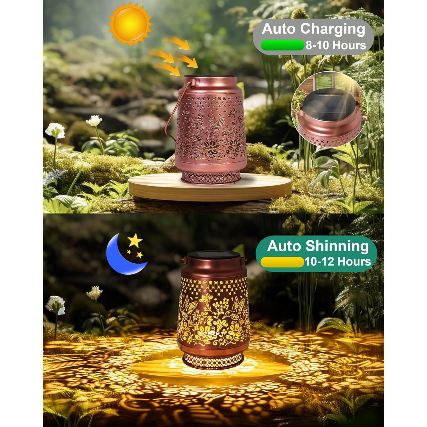 Linternas Solares Colibrí Fussion para Jardín Impermeables