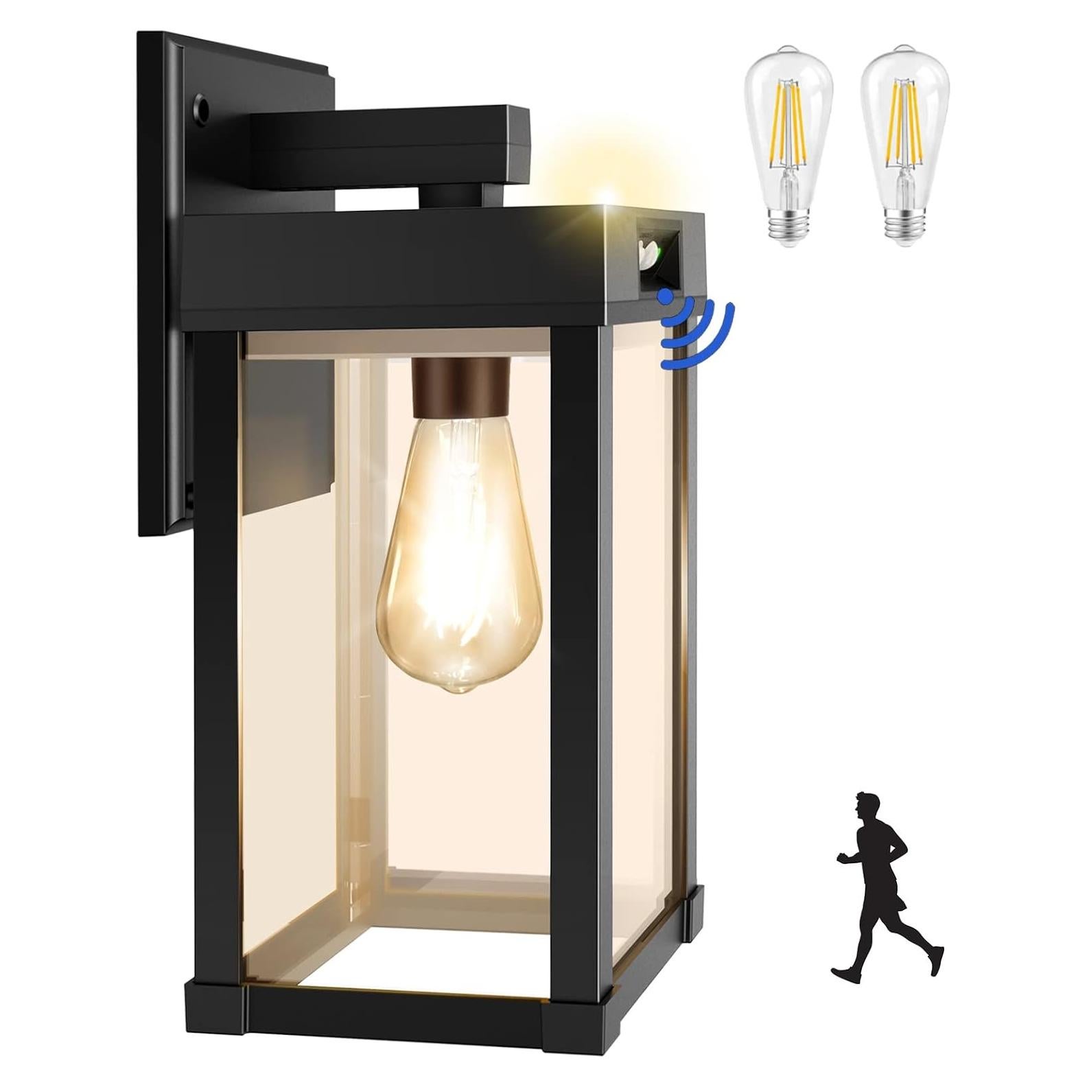 Aplique Solar de Pared AEQ con Sensor de Movimiento 3 Modos