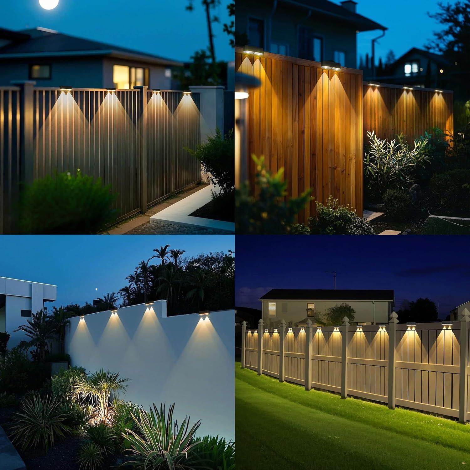 Luces de Cerca Solares Peasur 8 Unidades LED A Prueba de Agua