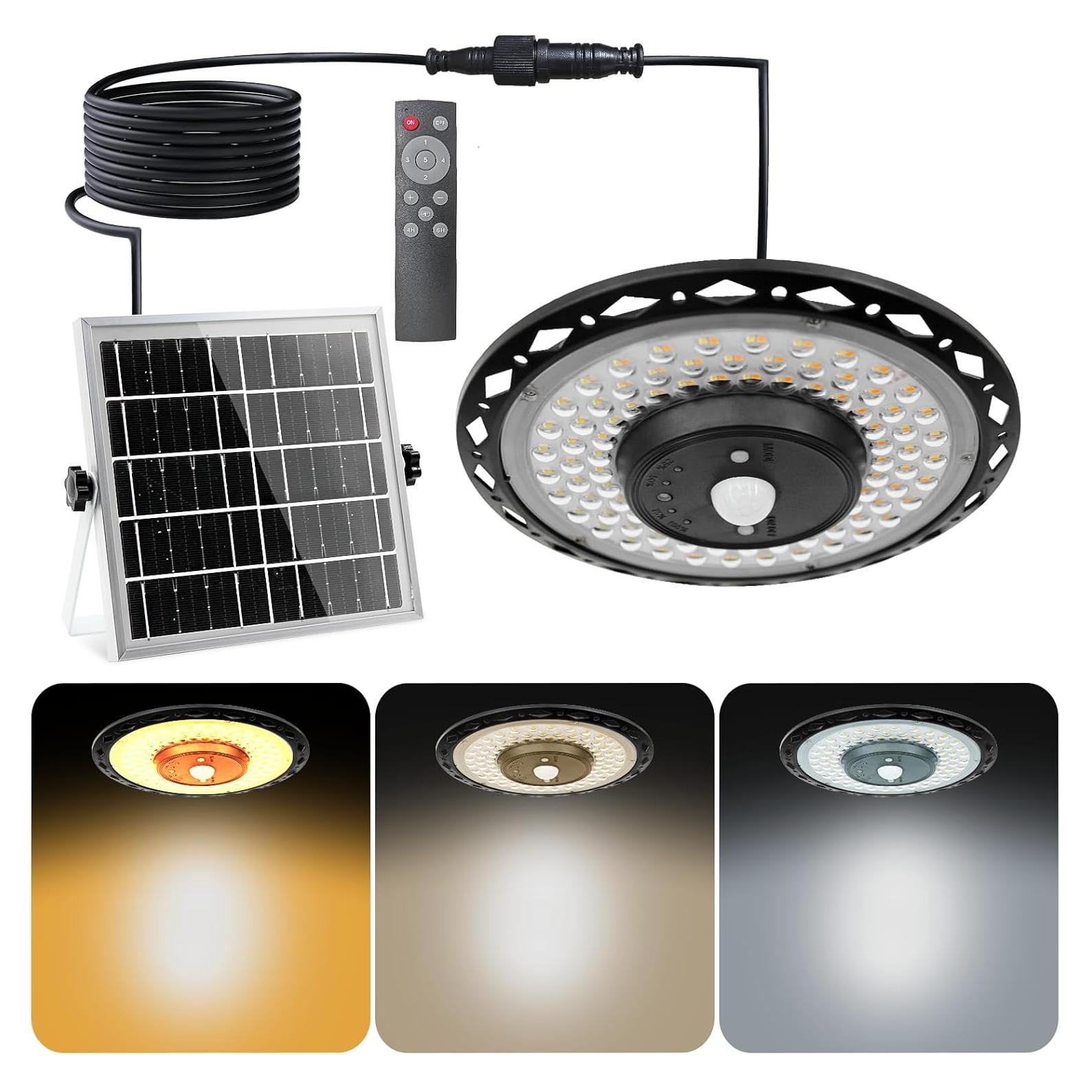 Luz Colgante Solar CREATESTAR 3000LM con Sensor de Movimiento