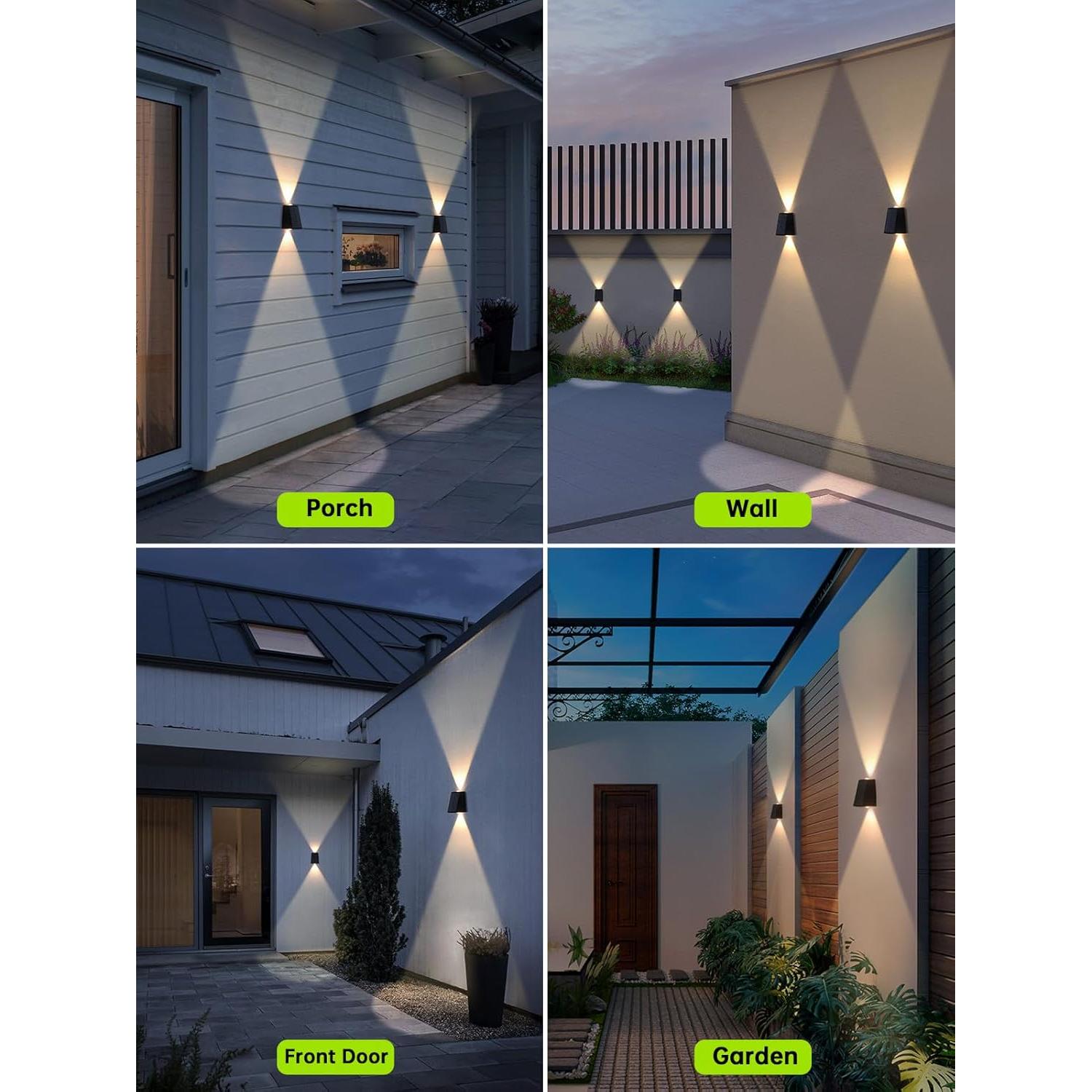 Luces de Pared Solares Mrzxy IP65 2 Paquete para Exteriores