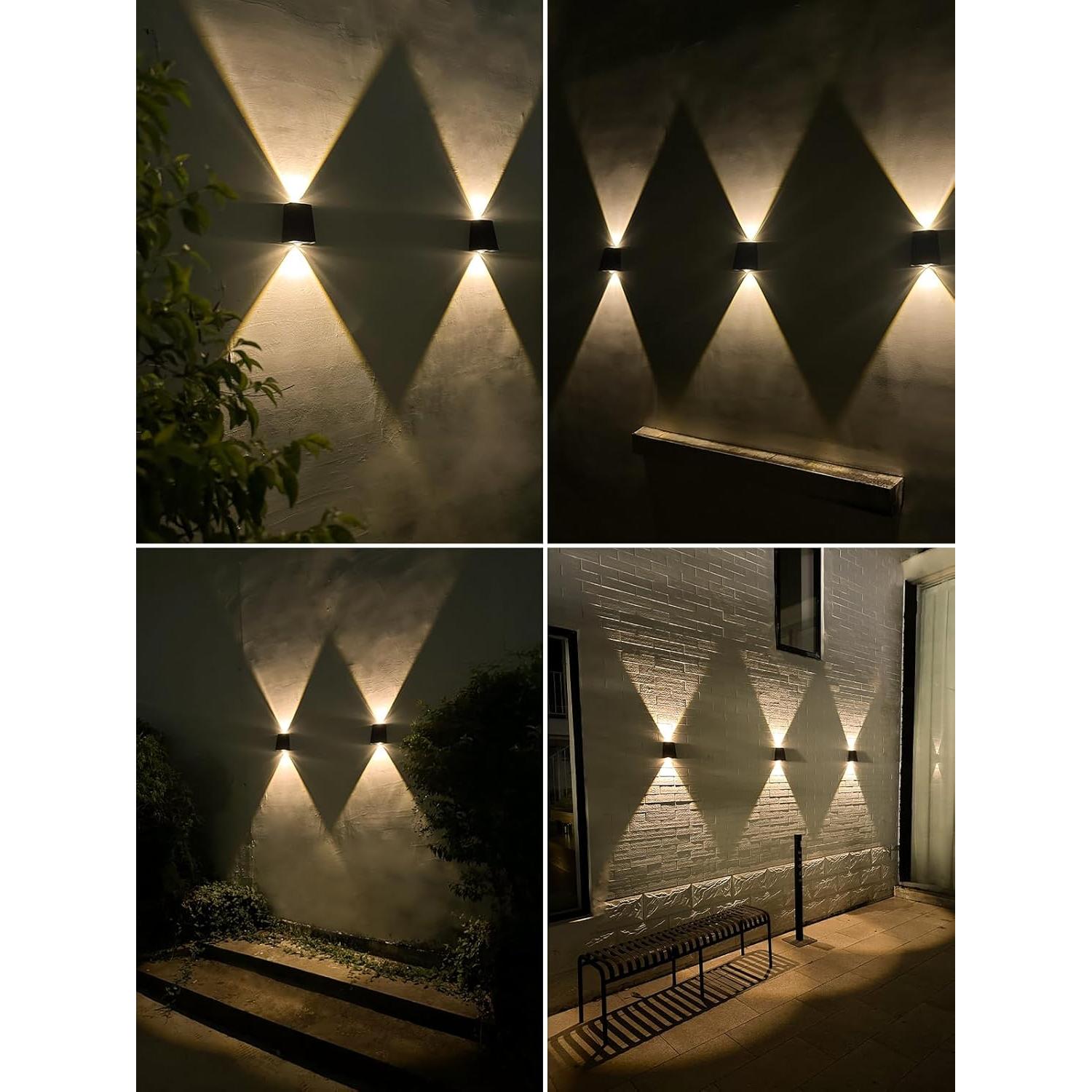 Luces de Pared Solares Mrzxy IP65 2 Paquete para Exteriores