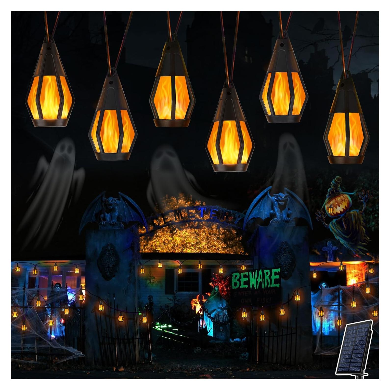 Luces de Cadena Solares Halloween Jnaurb 6.4m 10 Bombillas LED