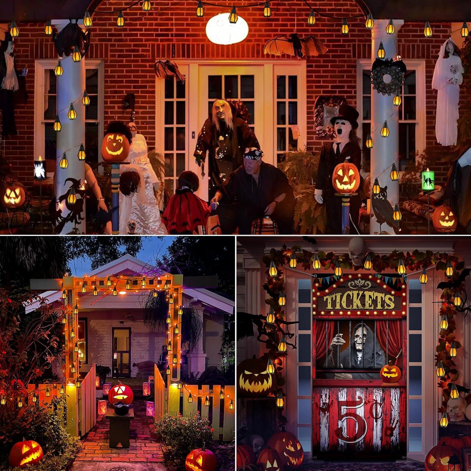 Luces de Cadena Solares Halloween Jnaurb 6.4m 10 Bombillas LED