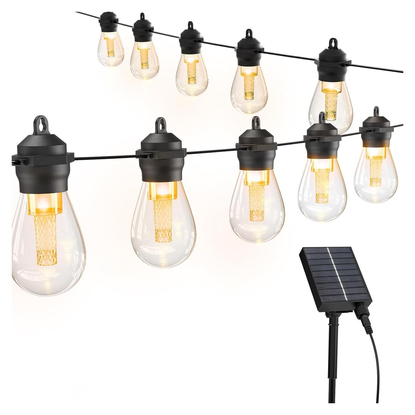 Luces de Cadena LED Solares xitubal 11.28m 15 Bombillas IP65