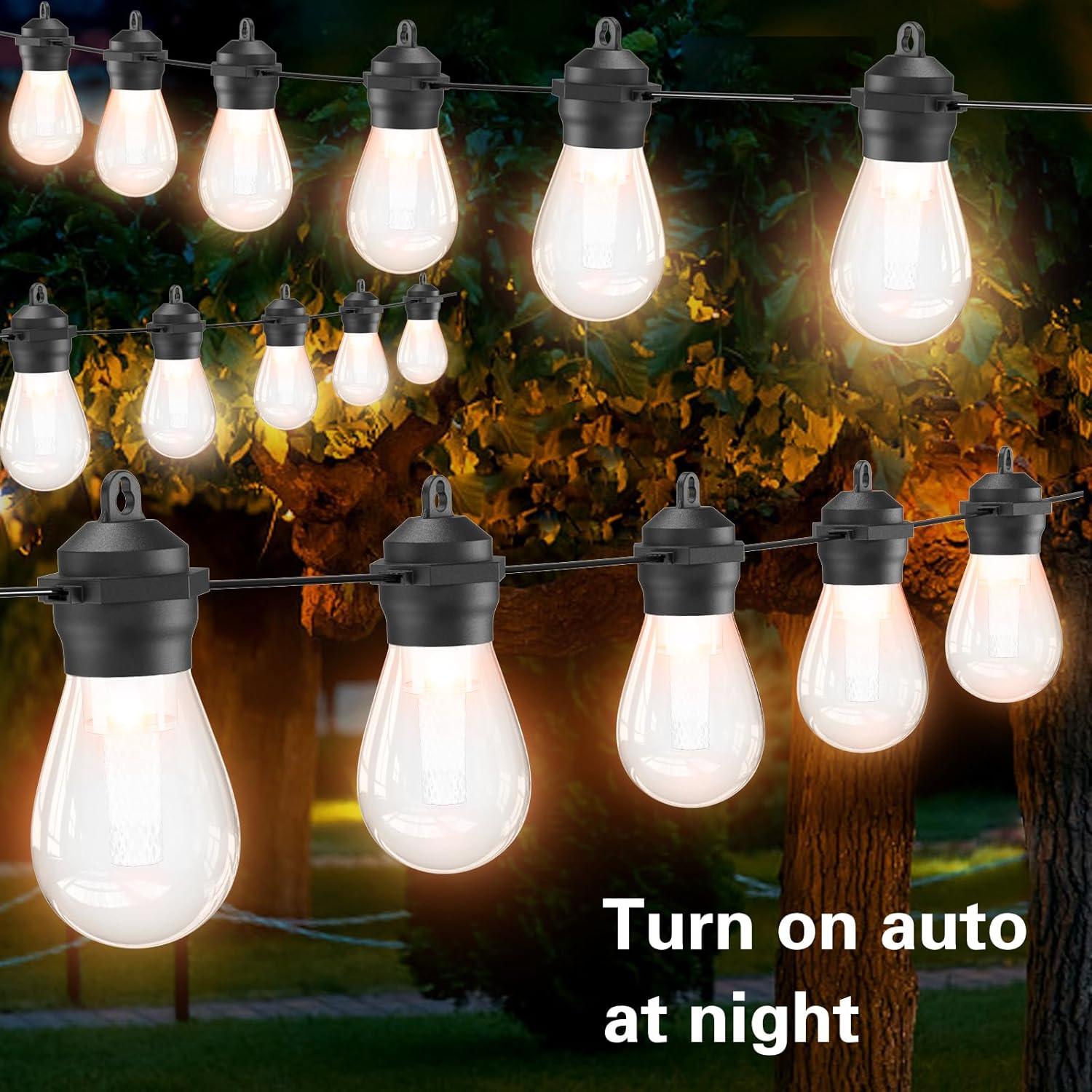 Luces de Cadena LED Solares xitubal 11.28m 15 Bombillas IP65