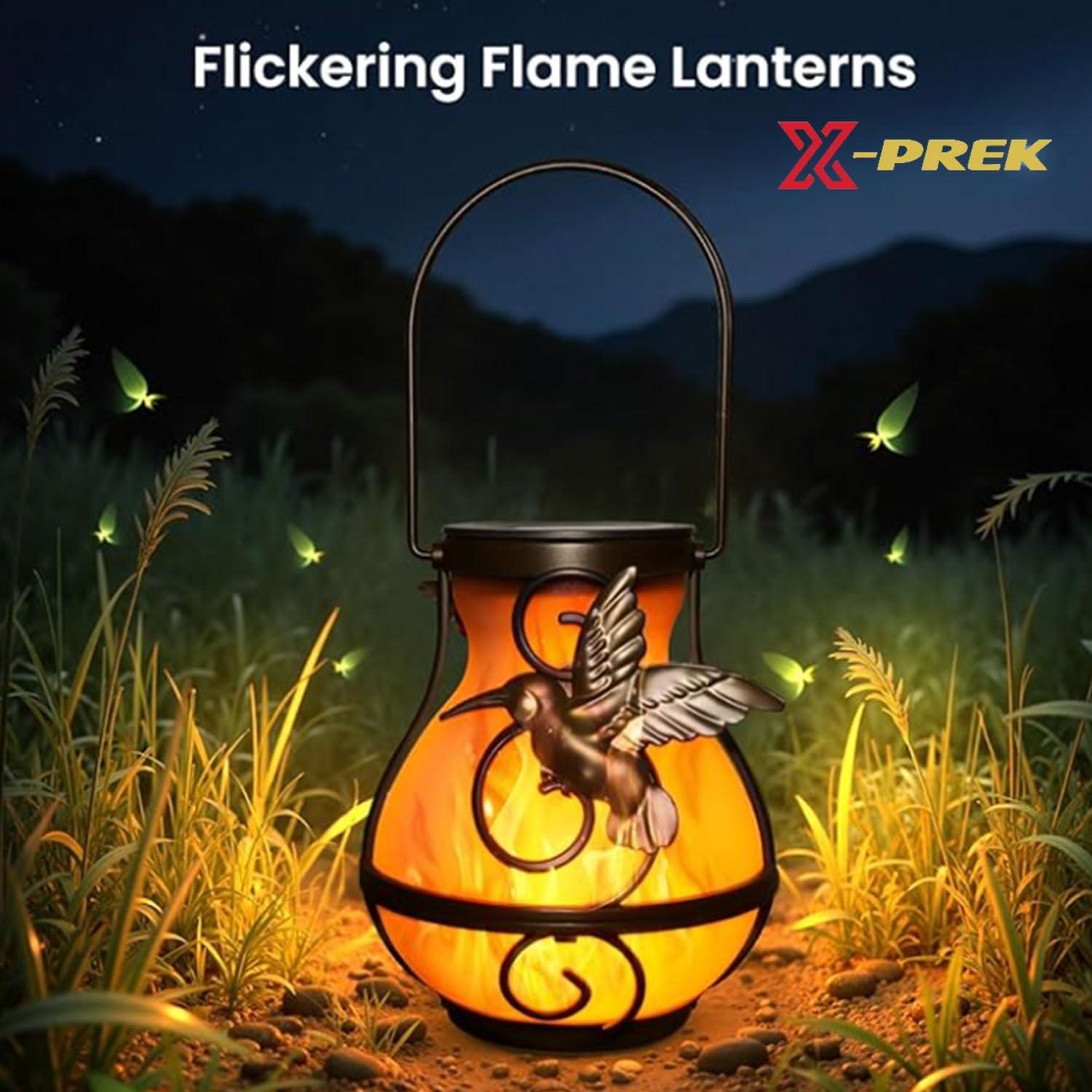 Linternas Solares Colgantes X-PREK 2 Pack Impermeables Jardín