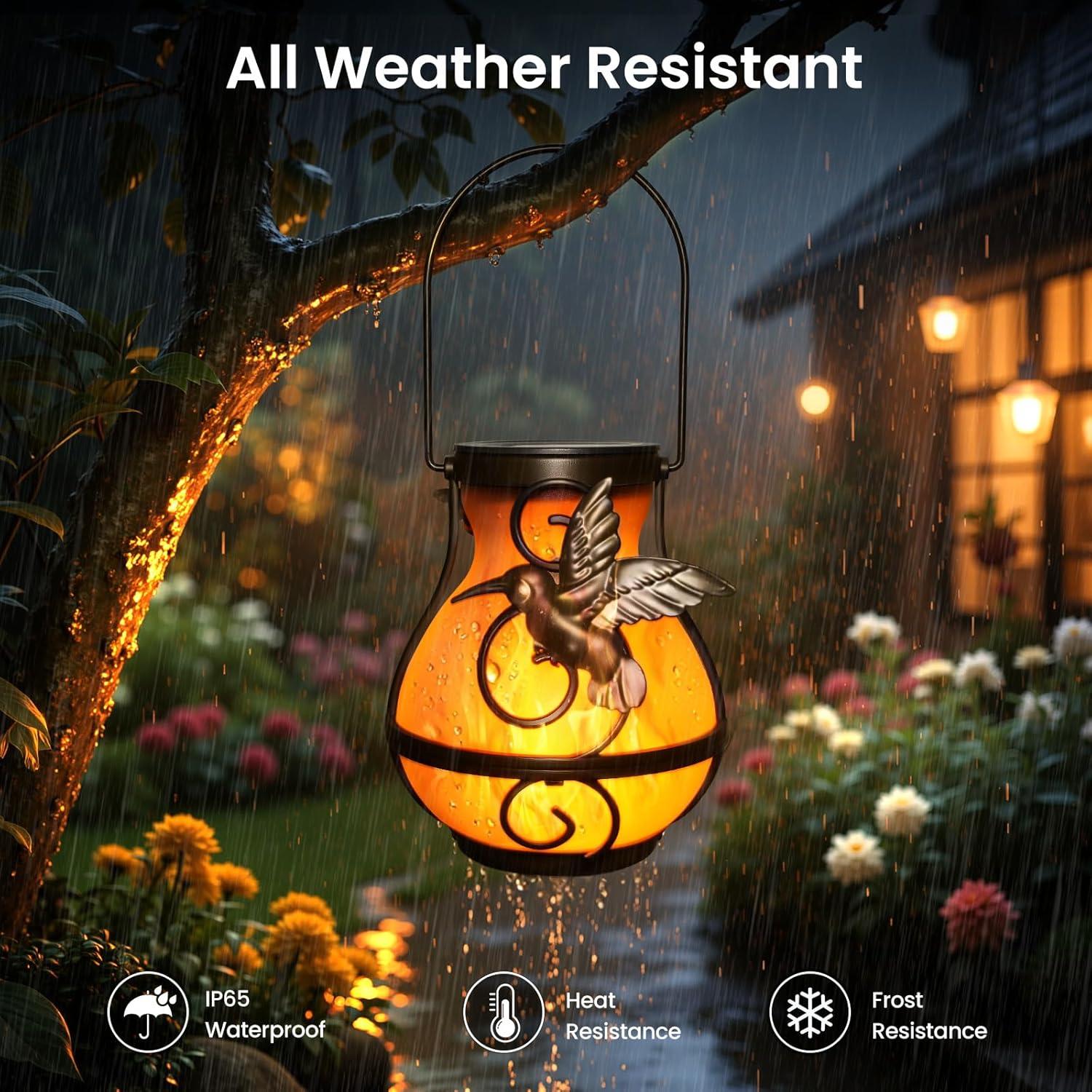 Linternas Solares Colgantes X-PREK 2 Pack Impermeables Jardín