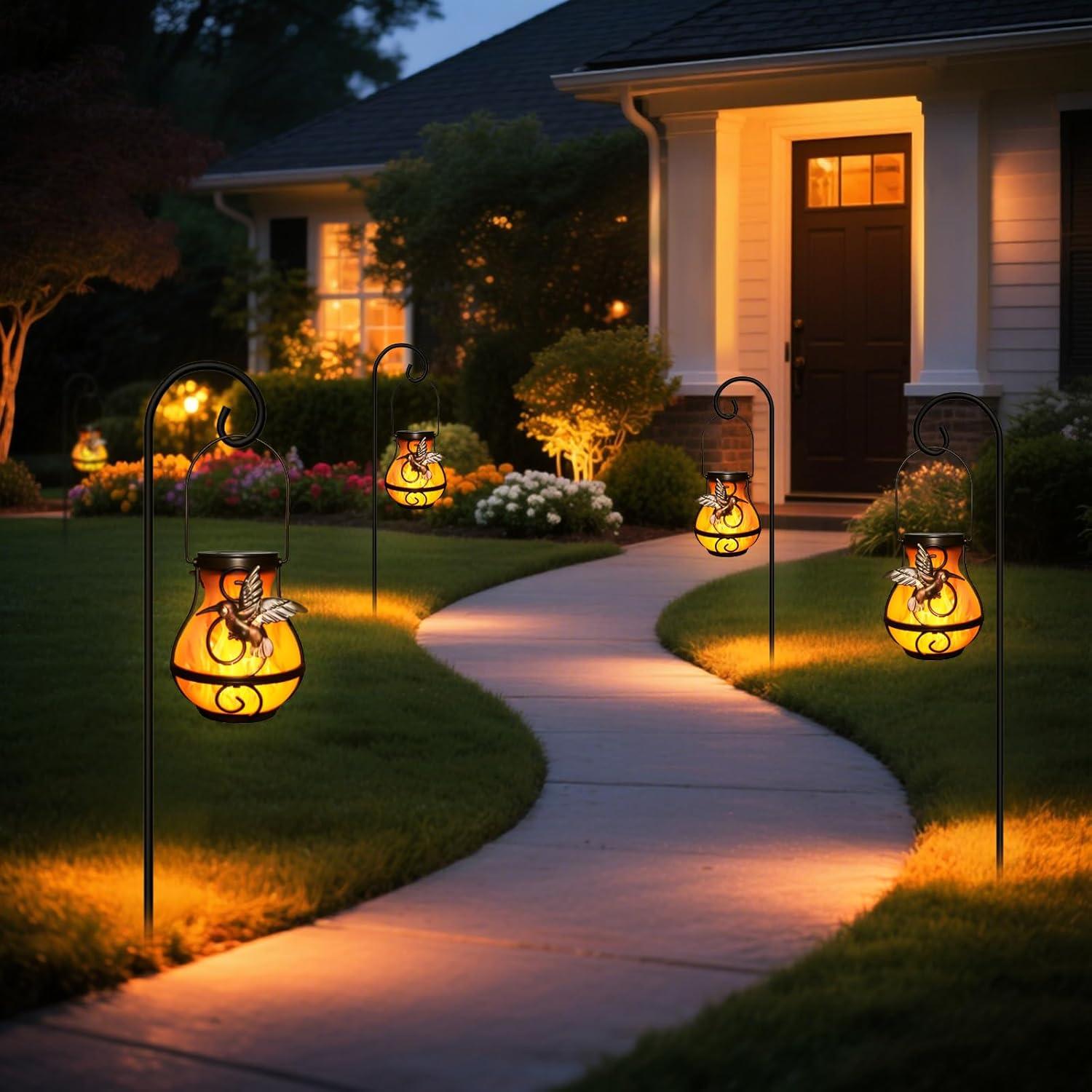 Linternas Solares Colgantes X-PREK 2 Pack Impermeables Jardín