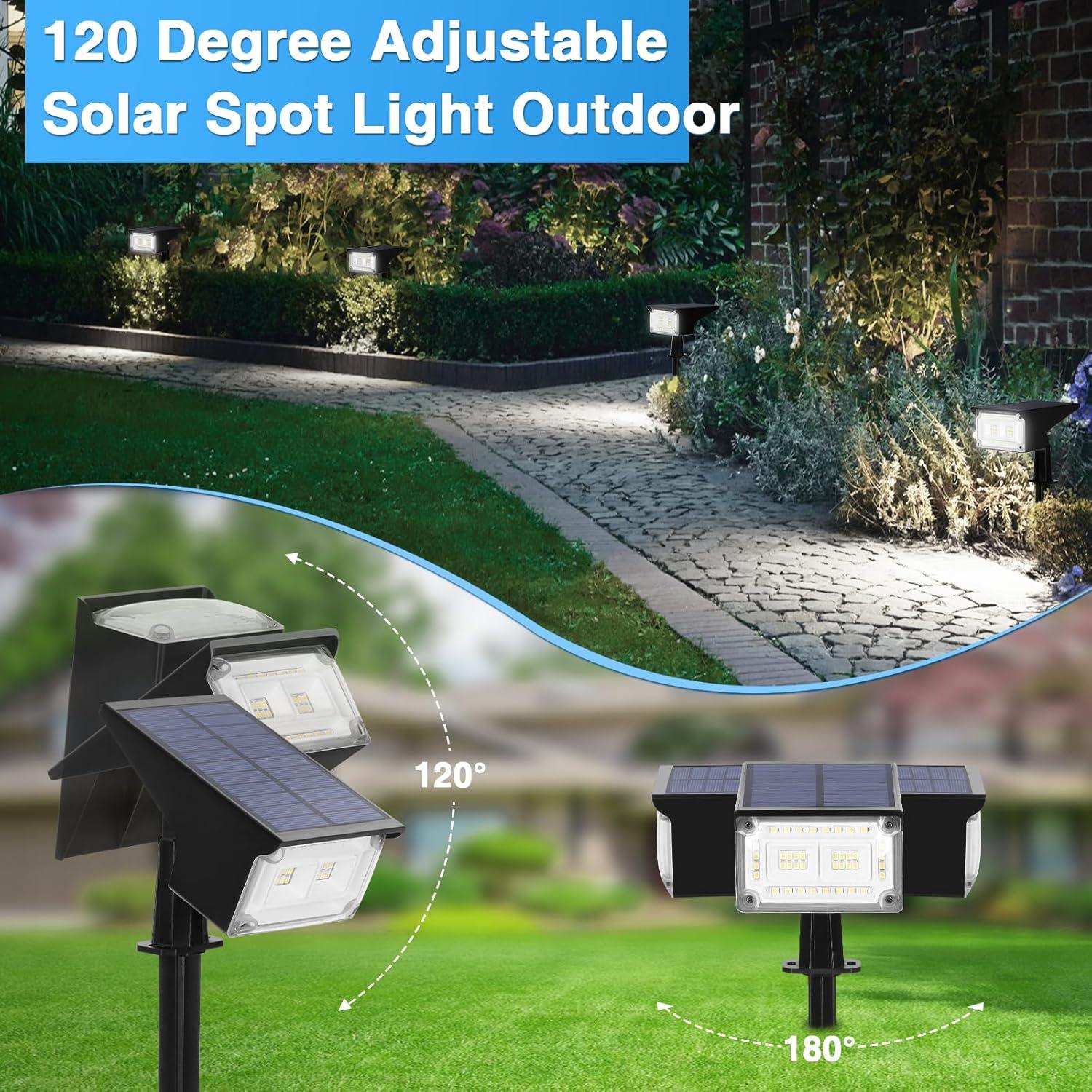 Luces de Spot Solar ZJOJO 40 LEDs IP65 para Exterior 6500K
