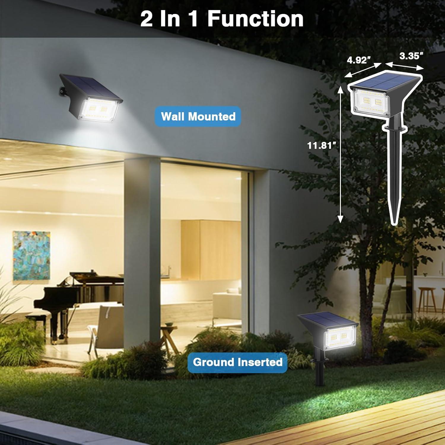 Luces de Spot Solar ZJOJO 40 LEDs IP65 para Exterior 6500K