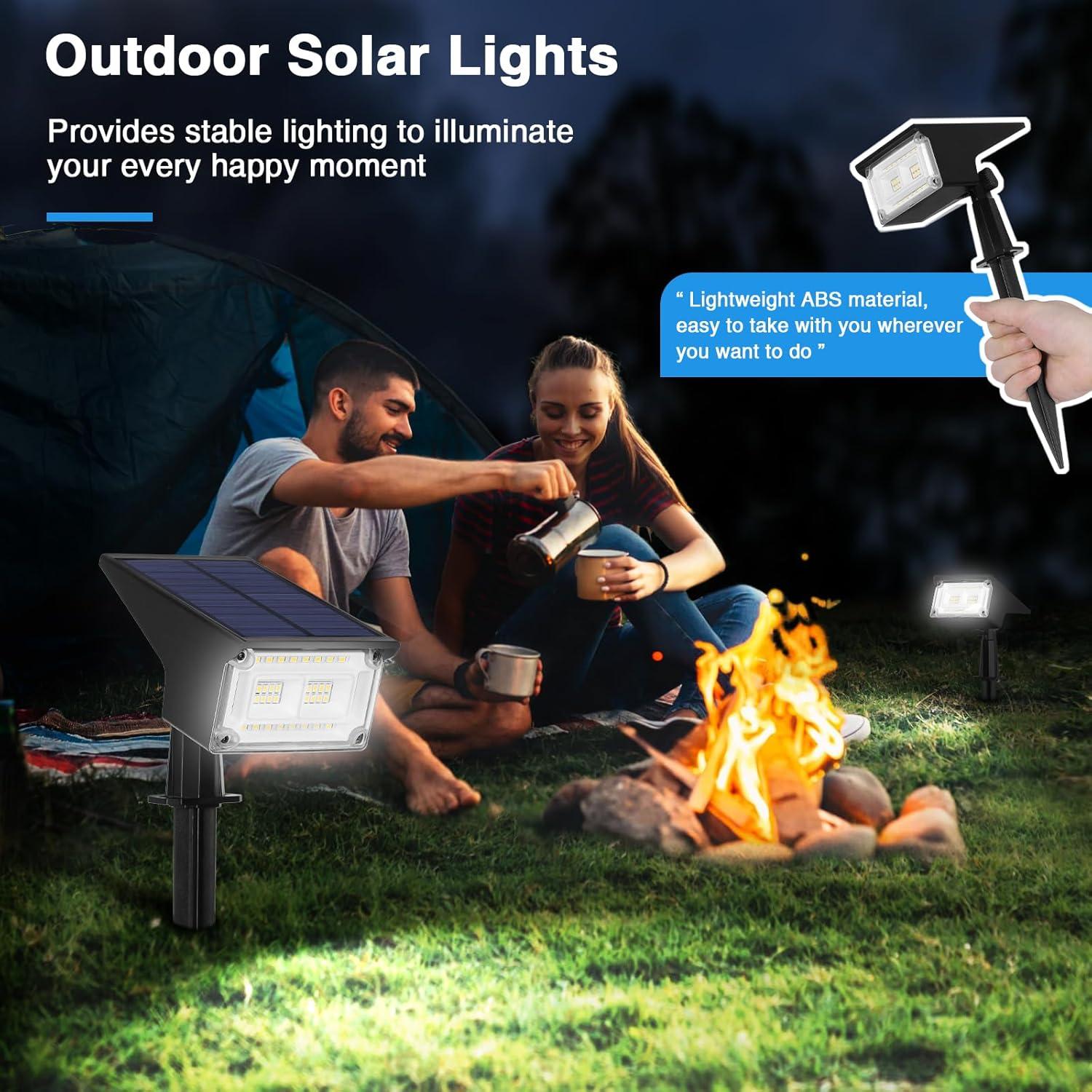 Luces de Spot Solar ZJOJO 40 LEDs IP65 para Exterior 6500K