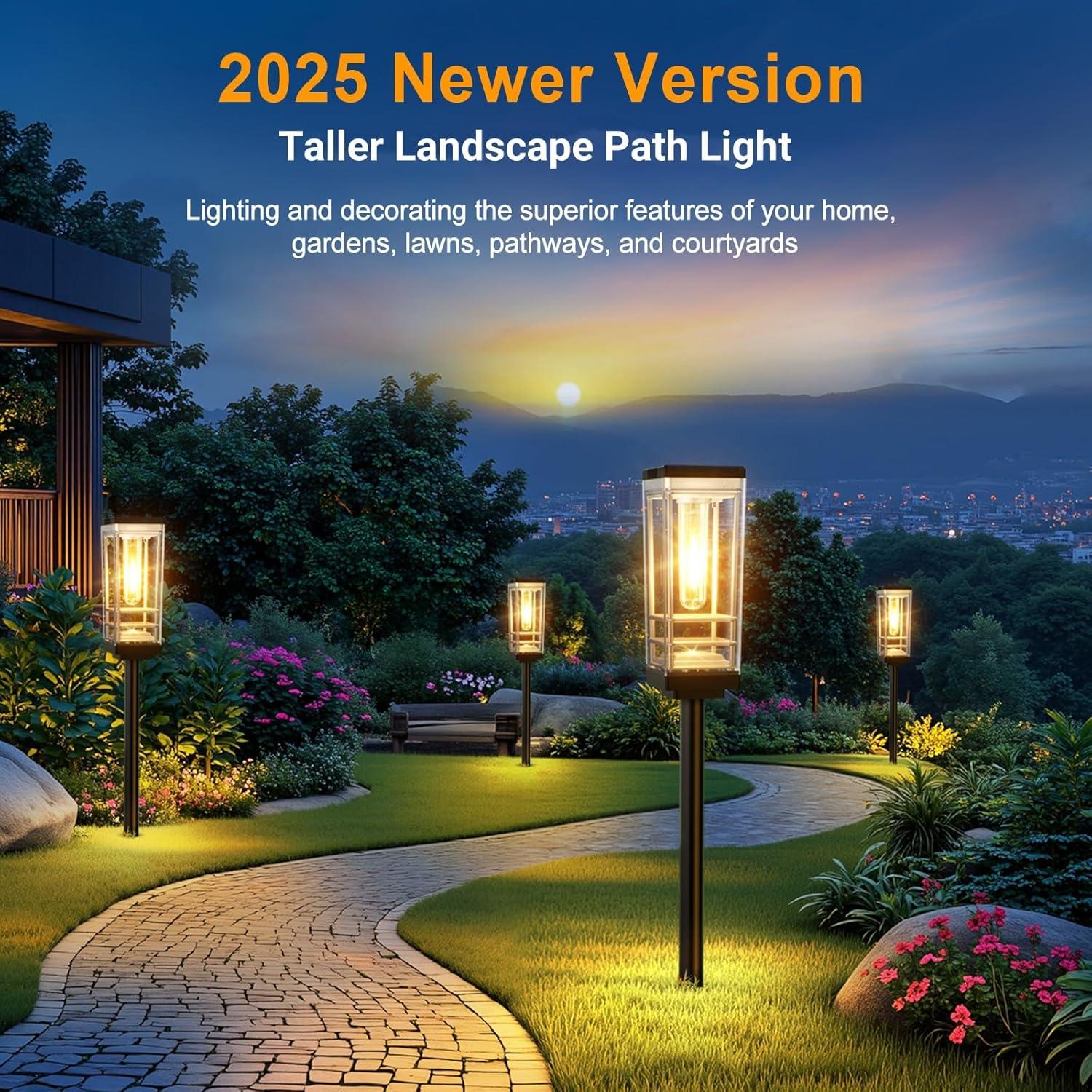 Paquete de 6 Luces Solares para Jardín Ahaorigin 67cm