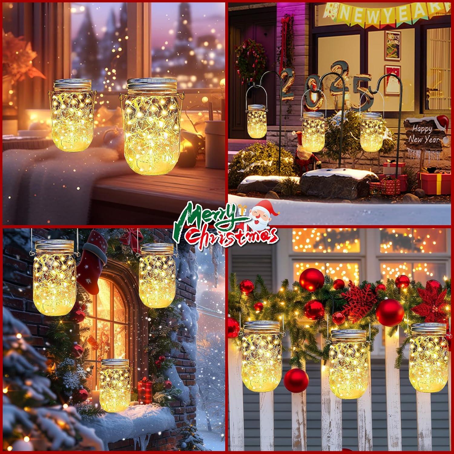 Paquete de 12 luces LED solares para frascos de vidrio - Yeuago