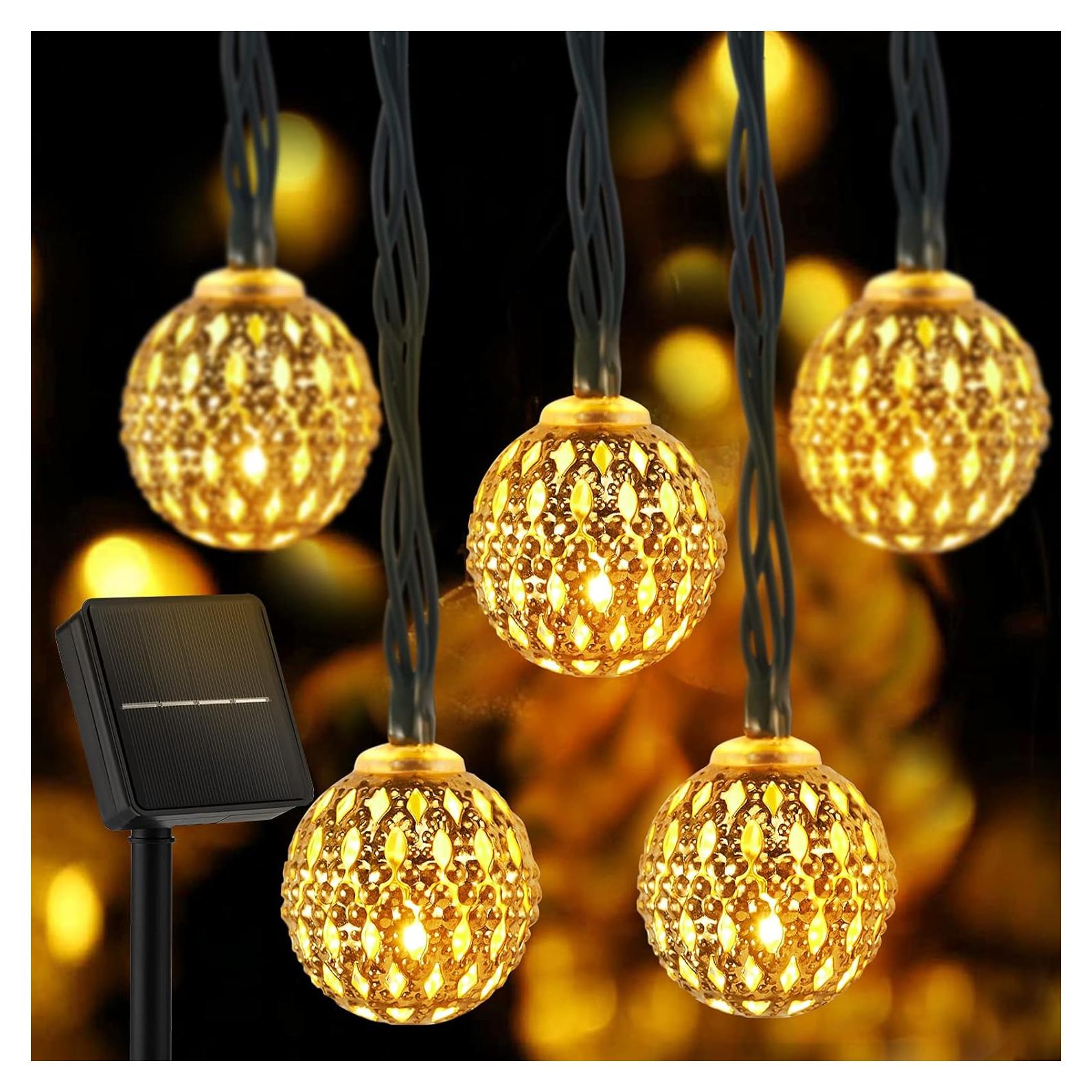 Luces de Cuerda Solares Brightown 60 LED 11 m IP65 Exterior