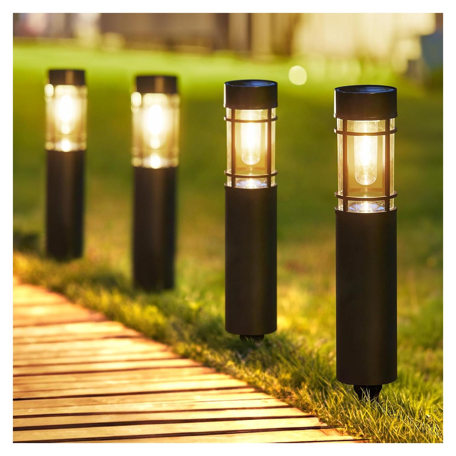 Luces Solares para Jardín ENSLI DC-303, Paquete de 8, IP67