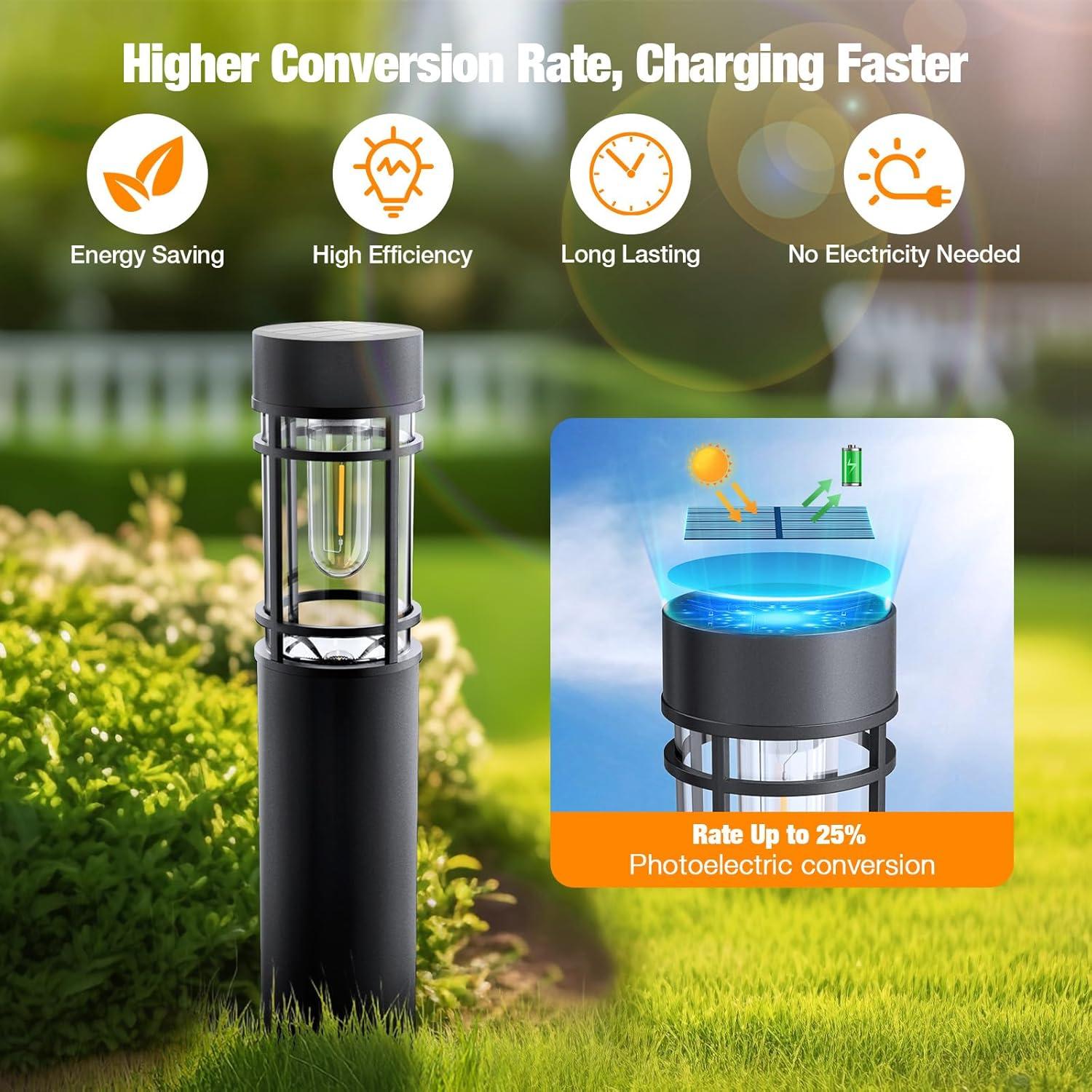 Luces Solares para Jardín ENSLI DC-303, Paquete de 8, IP67