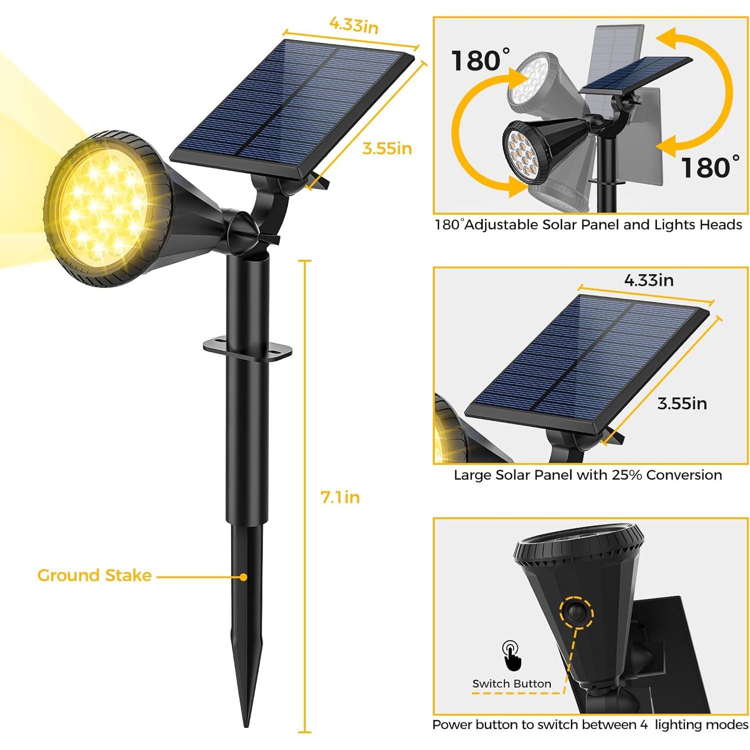 Luces de Spot Solar Katipeal 8 Paquete Ajustables IP65
