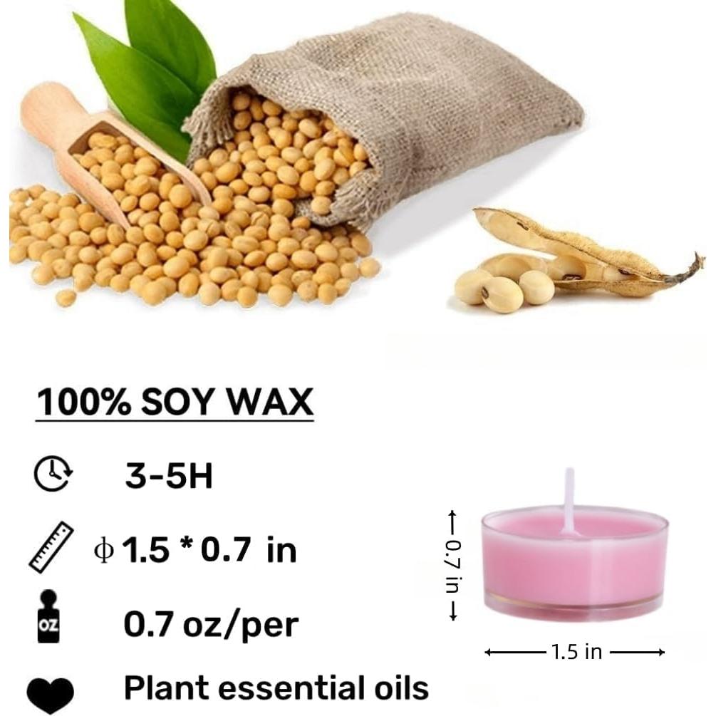 16 Velas Aromáticas de Cera de Soja WINICE - Decoración y Aromaterapia