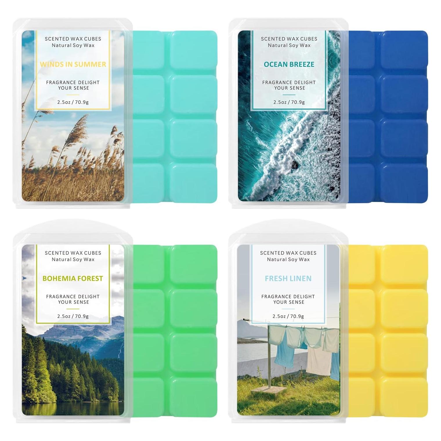 Cubos de Cera Aromática STRN de Soja - Set 4 Aromas 370 g