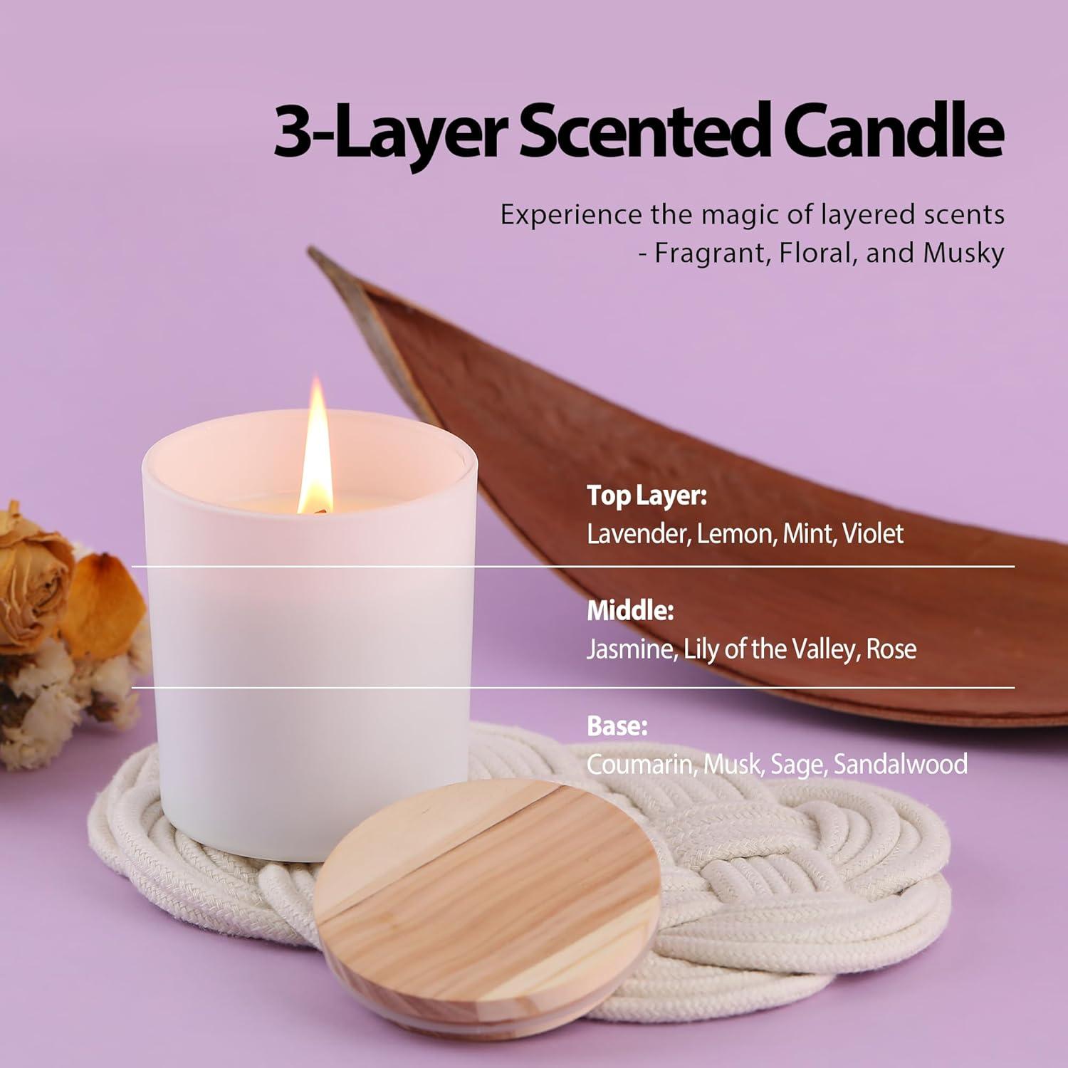 Vela Aromática de Soja Xuzhou Darui 9.5 oz Lavanda Floral