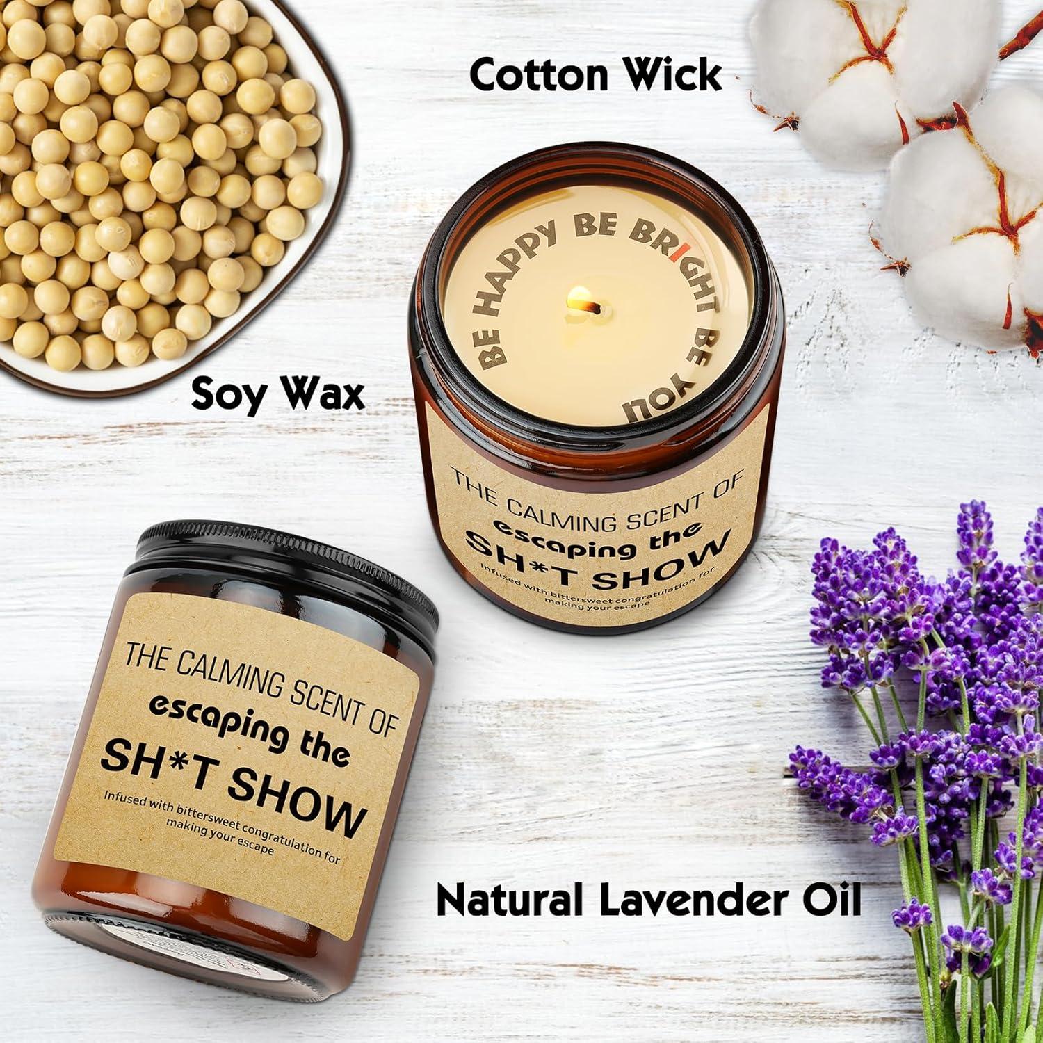 Vela Aromática de Cera de Soja Lavanda HBESTIE - Regalo Jubilación