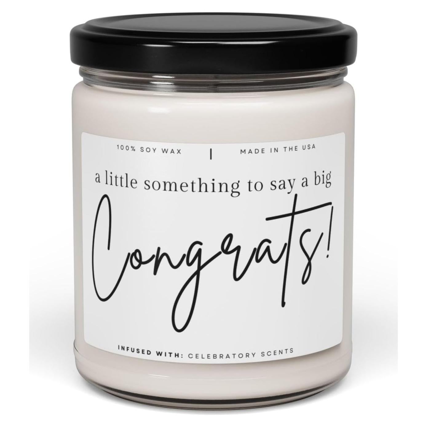 Vela de Felicitaciones Salvia Blanca y Lavanda 255g - Cera de Soja