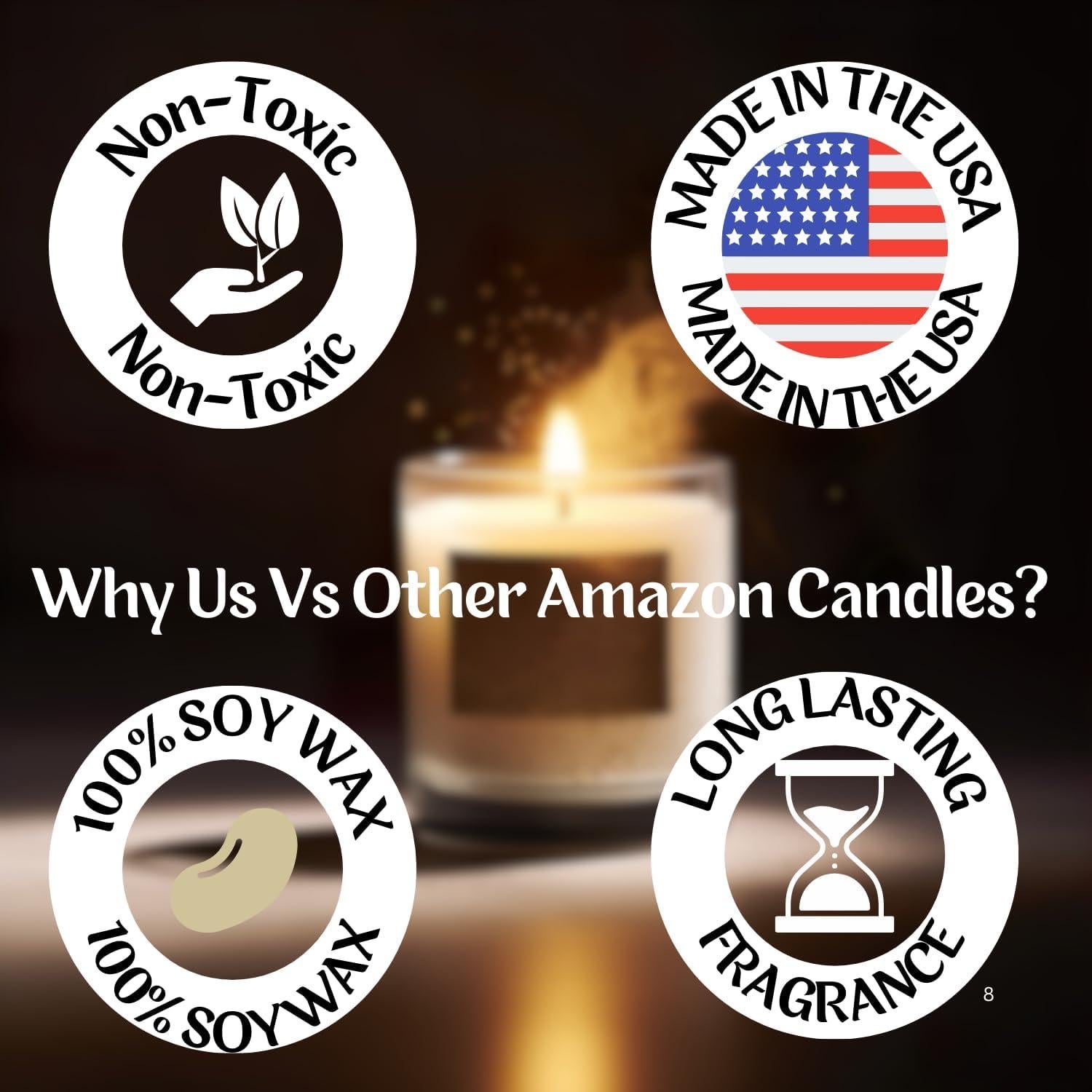 Vela de Felicitaciones Salvia Blanca y Lavanda 255g - Cera de Soja