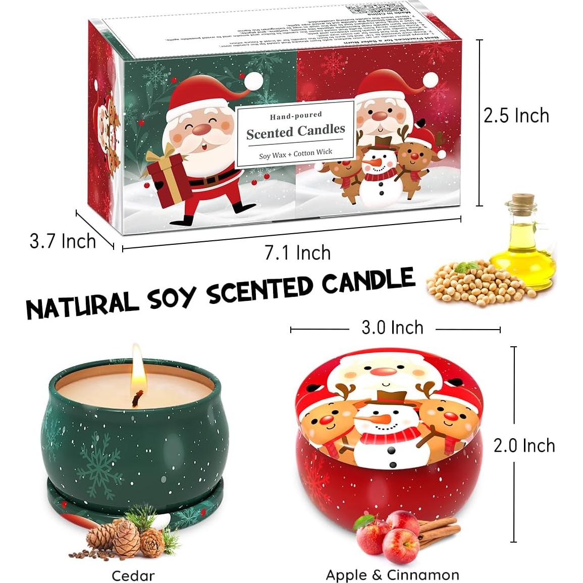 Juego de 2 Velas Aromáticas YOSICIL Cera de Soja 125 g