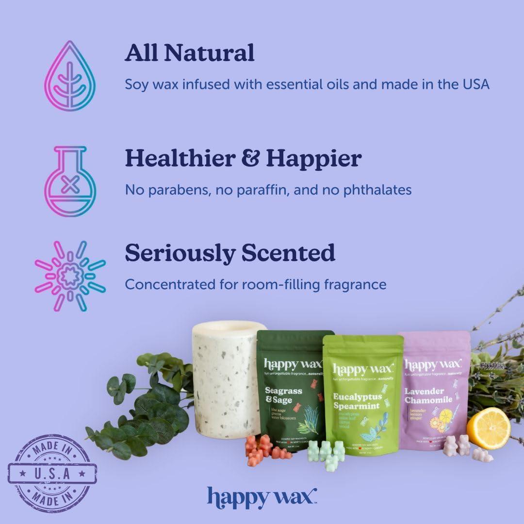 Happy Wax Melts Aromatizados 170g - Cera de Soja Natural