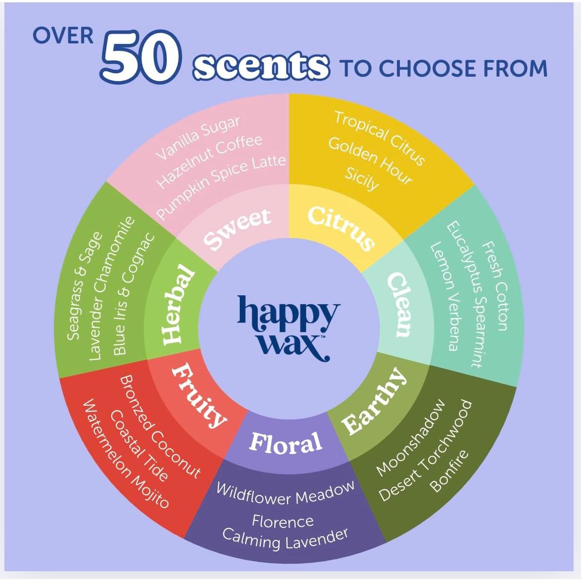 Happy Wax Melts Aromatizados 170g - Cera de Soja Natural