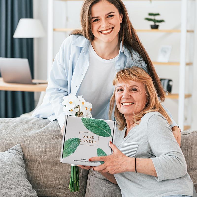 Set de 4 Velas Aromáticas de Salvia Pura Gisly - Cera de Soja